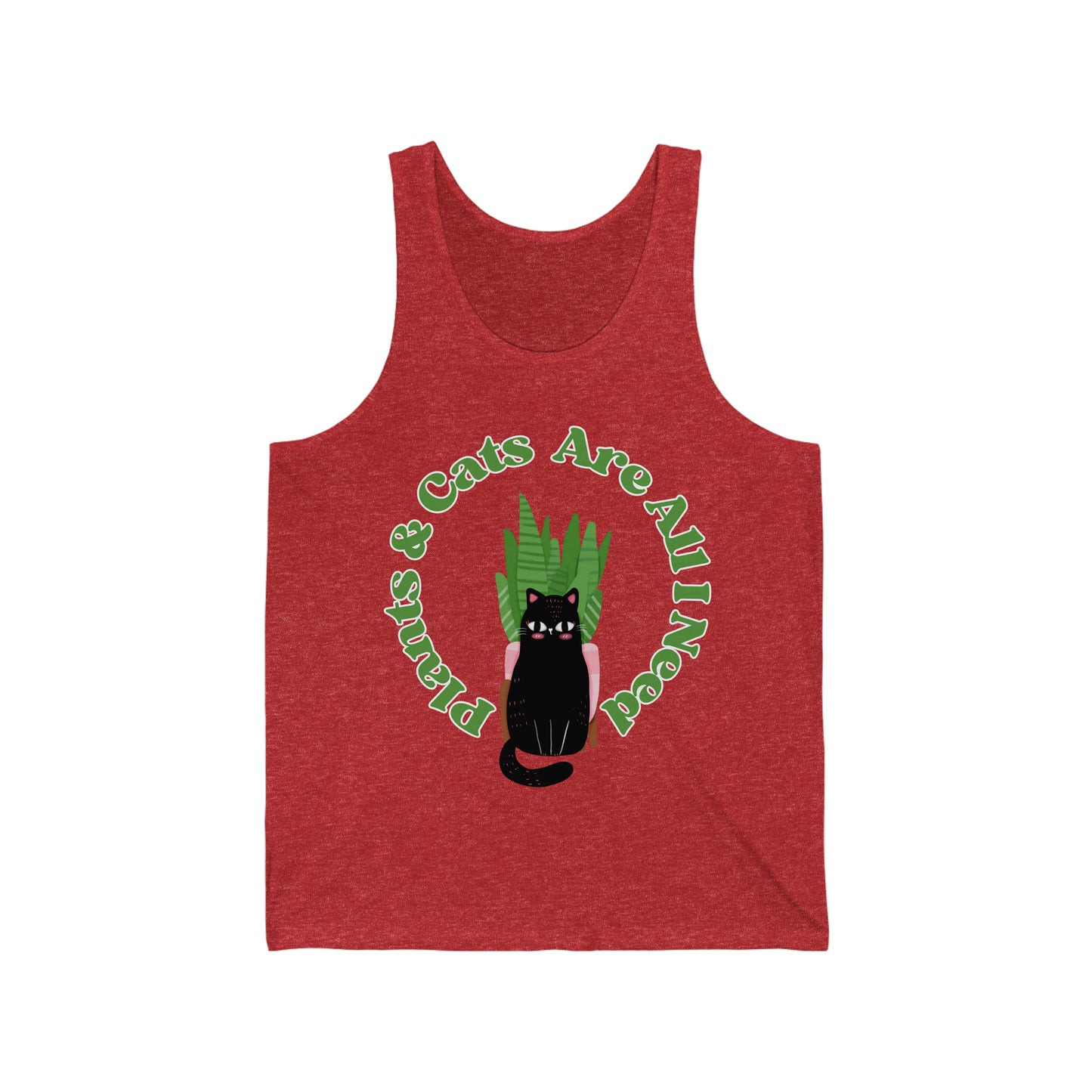 Plants & Cats Are All I Need Unisex Jersey Tank
