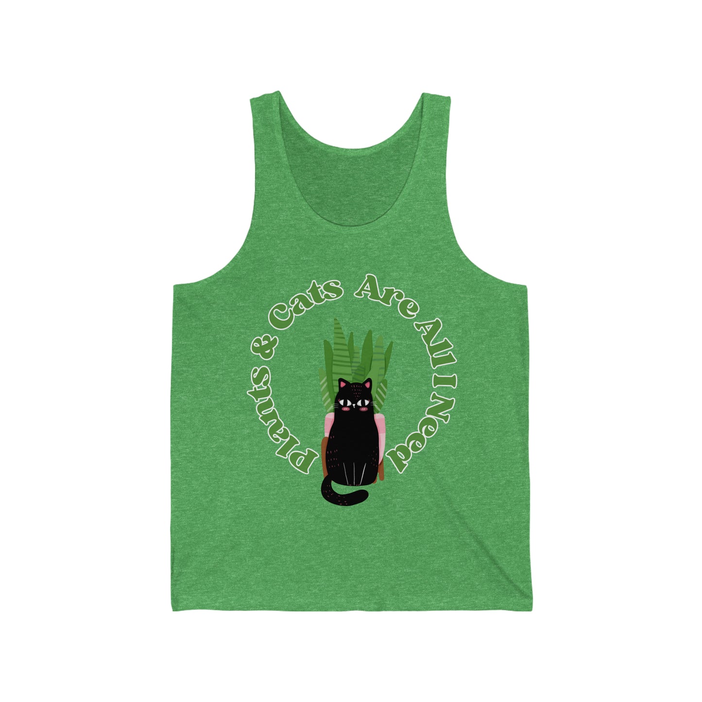 Plants & Cats Are All I Need Unisex Jersey Tank