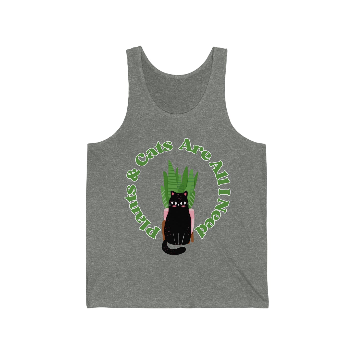 Plants & Cats Are All I Need Unisex Jersey Tank