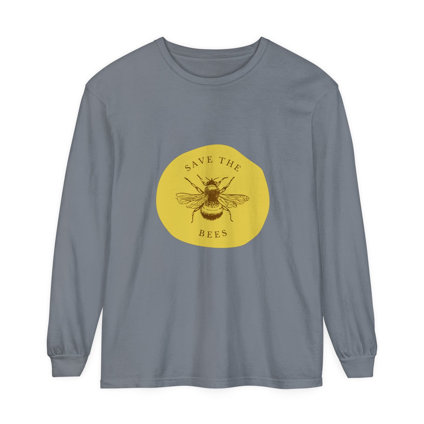Save The Bees Unisex Garment-dyed Long Sleeve