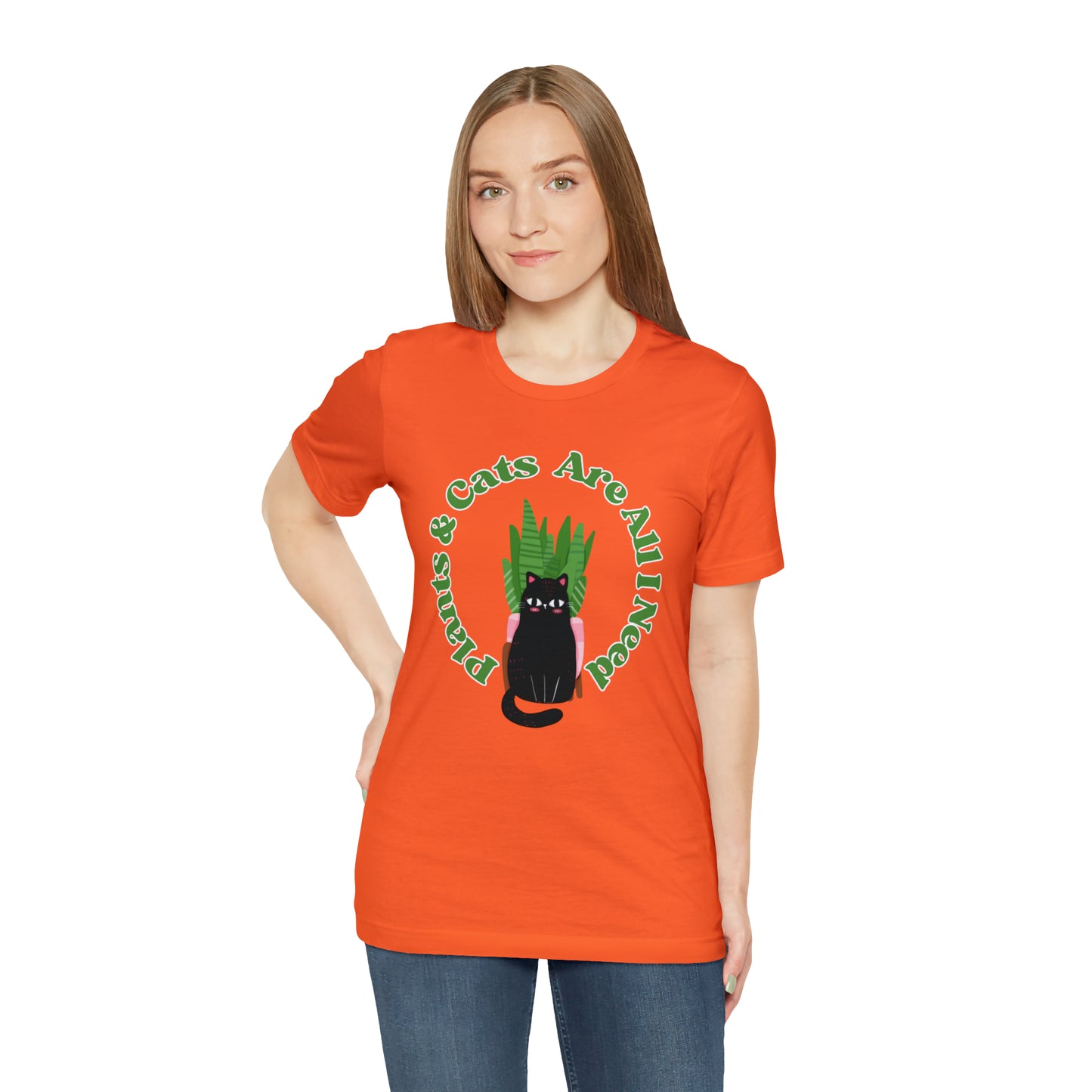 Plants & Cats Are All I Need Unisex Jersey Tee