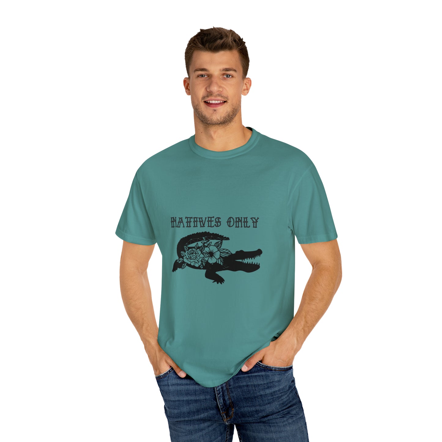 Natives Only Alligator Unisex Garment-Dyed T-shirt