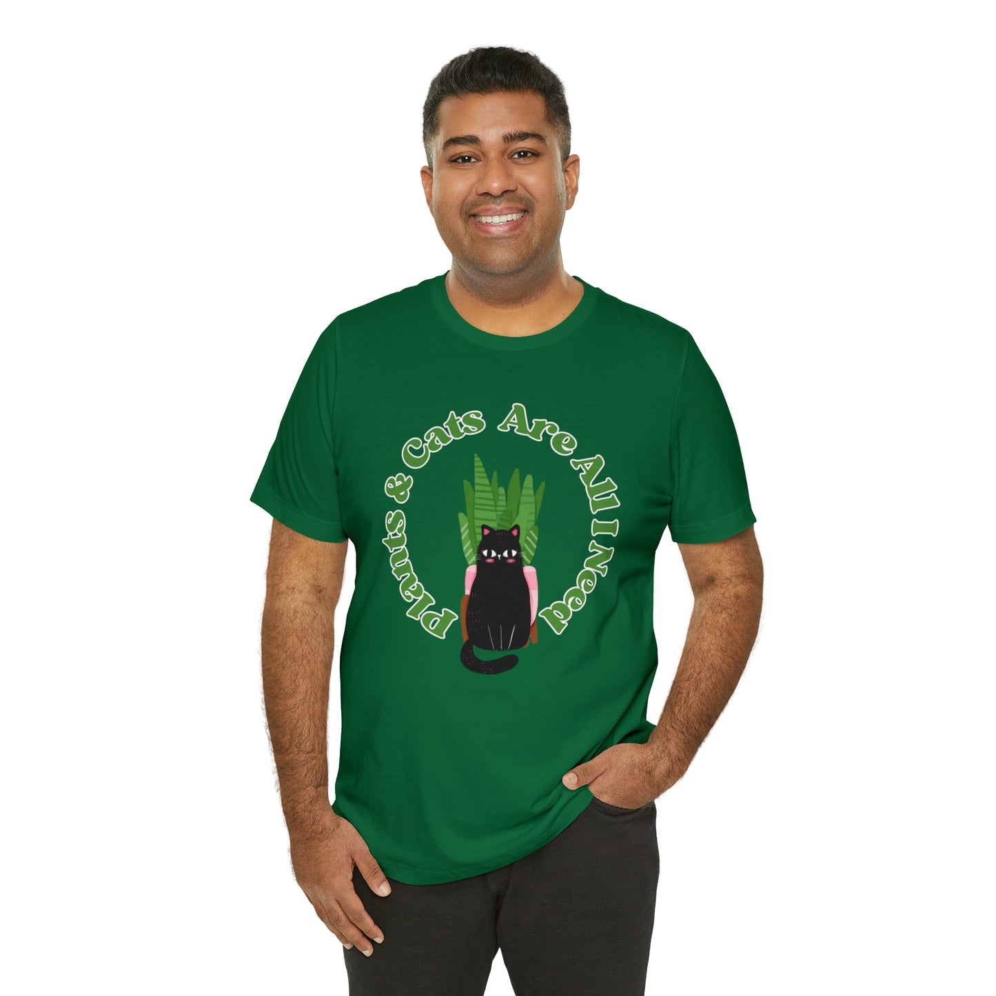 Plants & Cats Are All I Need Unisex Jersey Tee