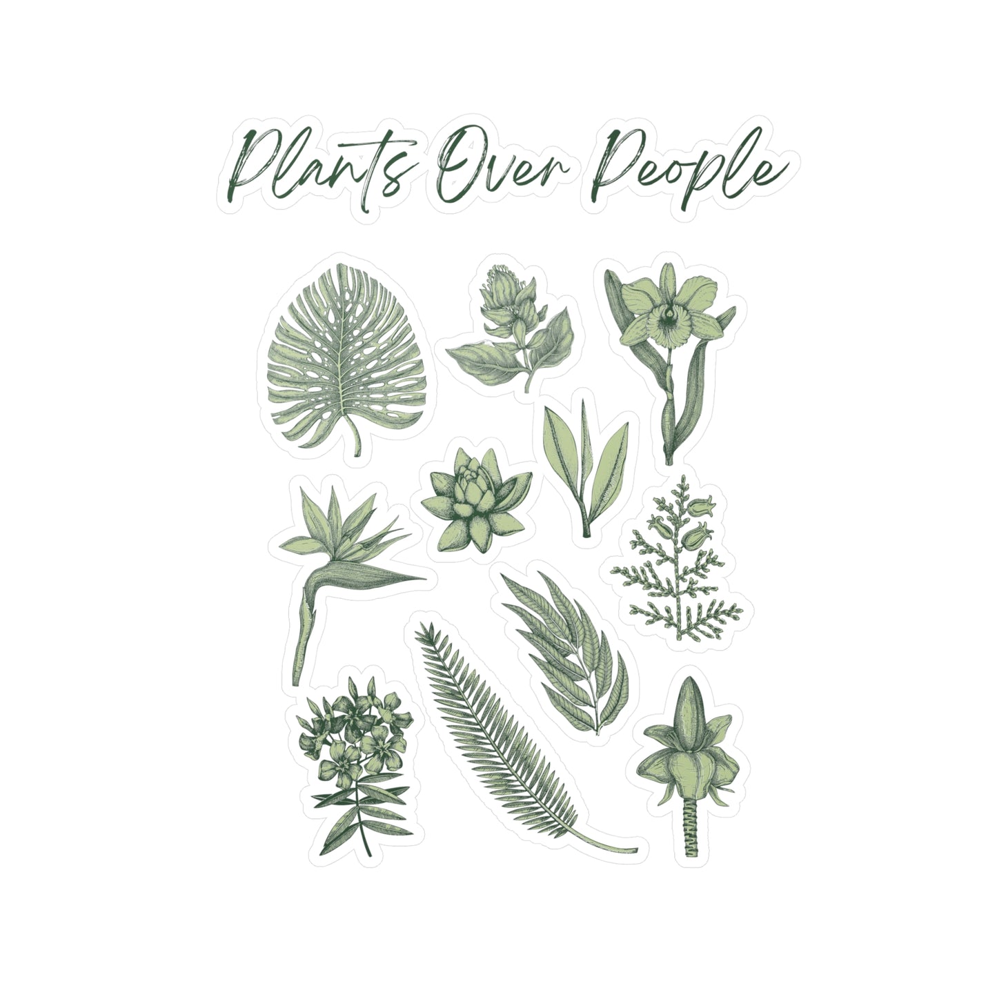 Plants Over People Vinyl Decals