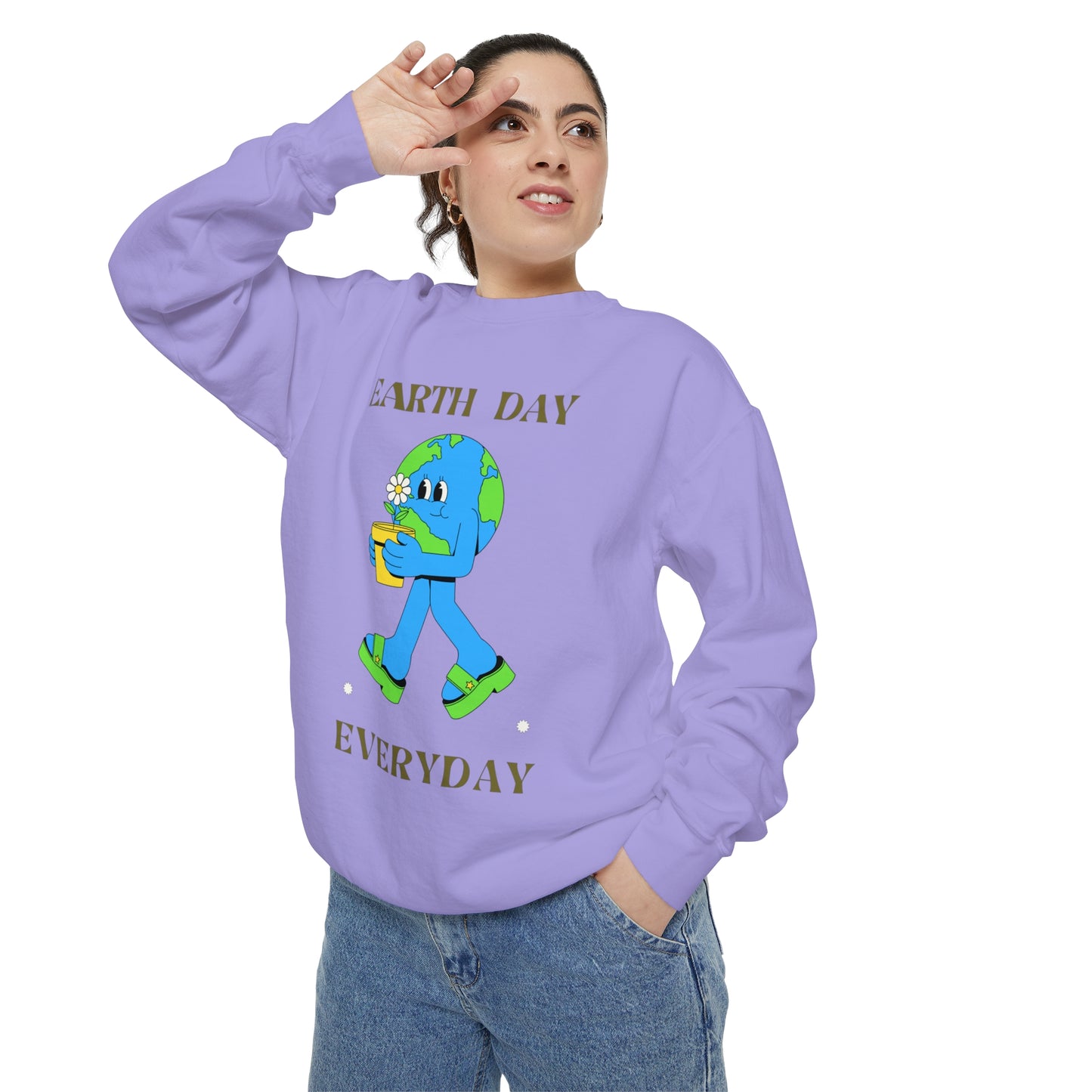 Earth Day Everyday Unisex Garment-Dyed Sweatshirt