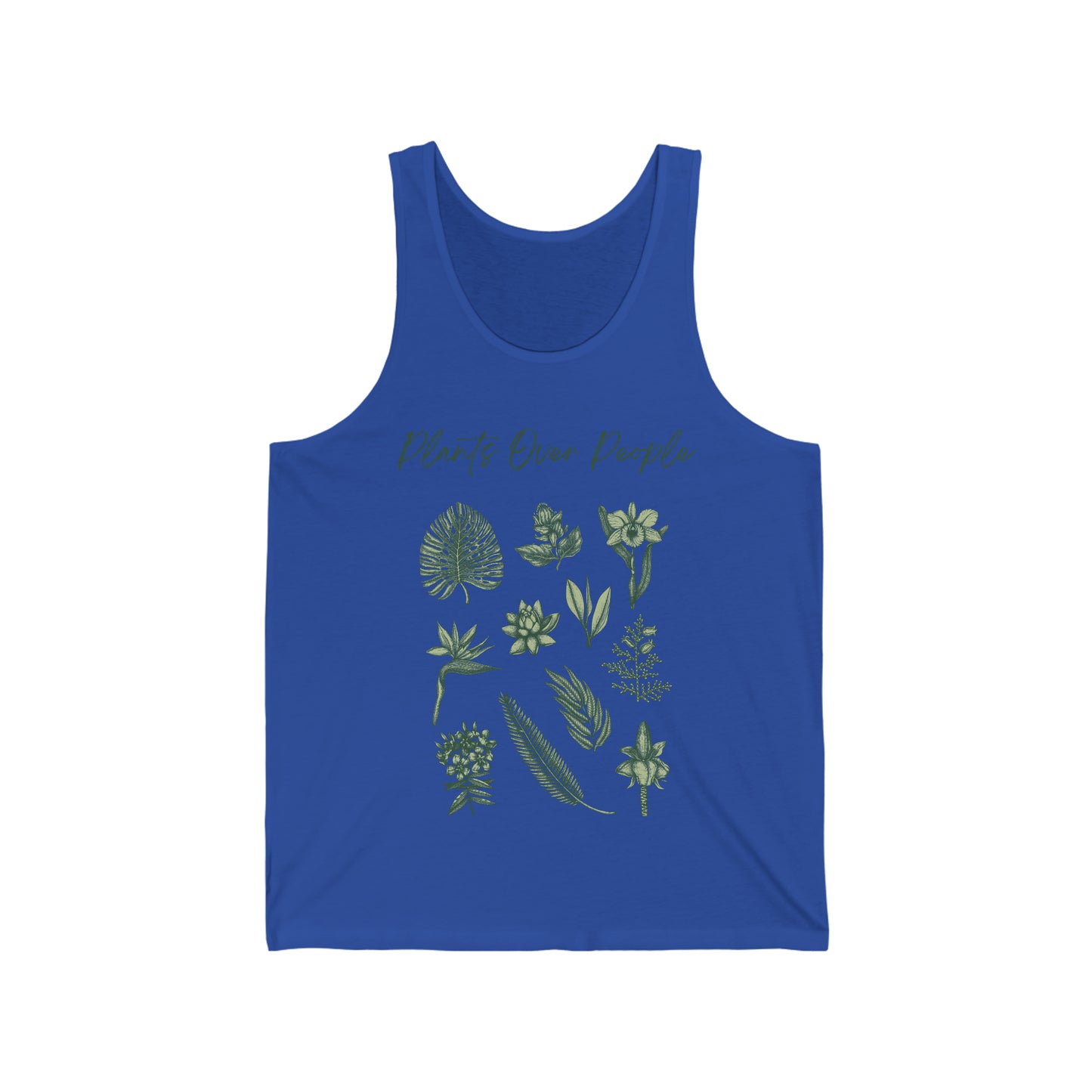 Plants Over People Unisex Jersey Tank