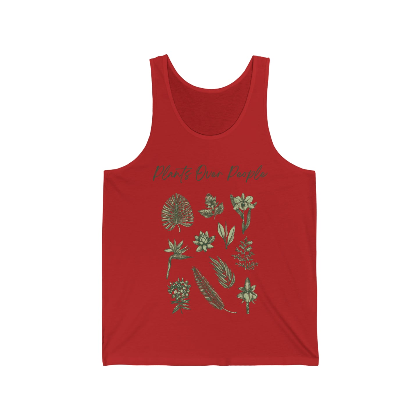 Plants Over People Unisex Jersey Tank