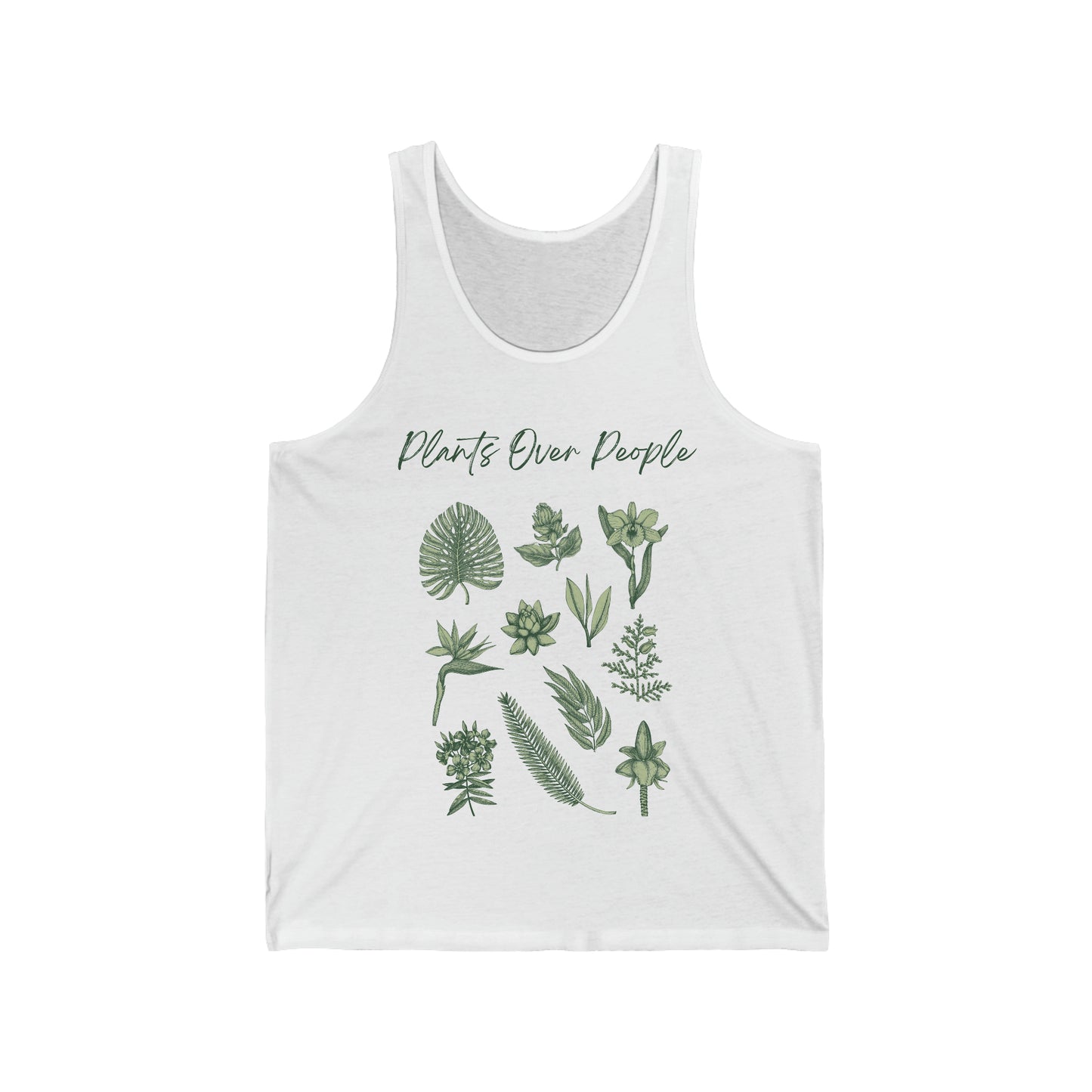 Plants Over People Unisex Jersey Tank