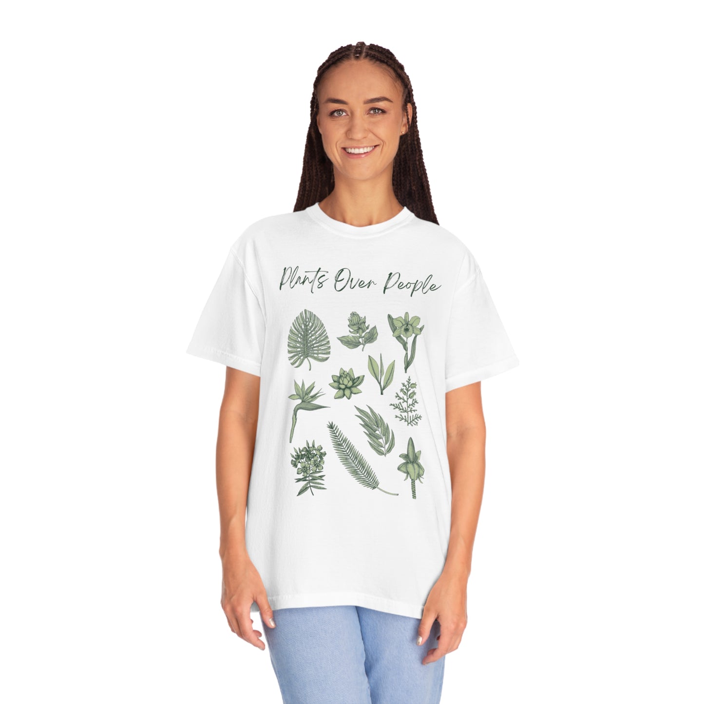Plants Over People Unisex Garment-Dyed T-shirt