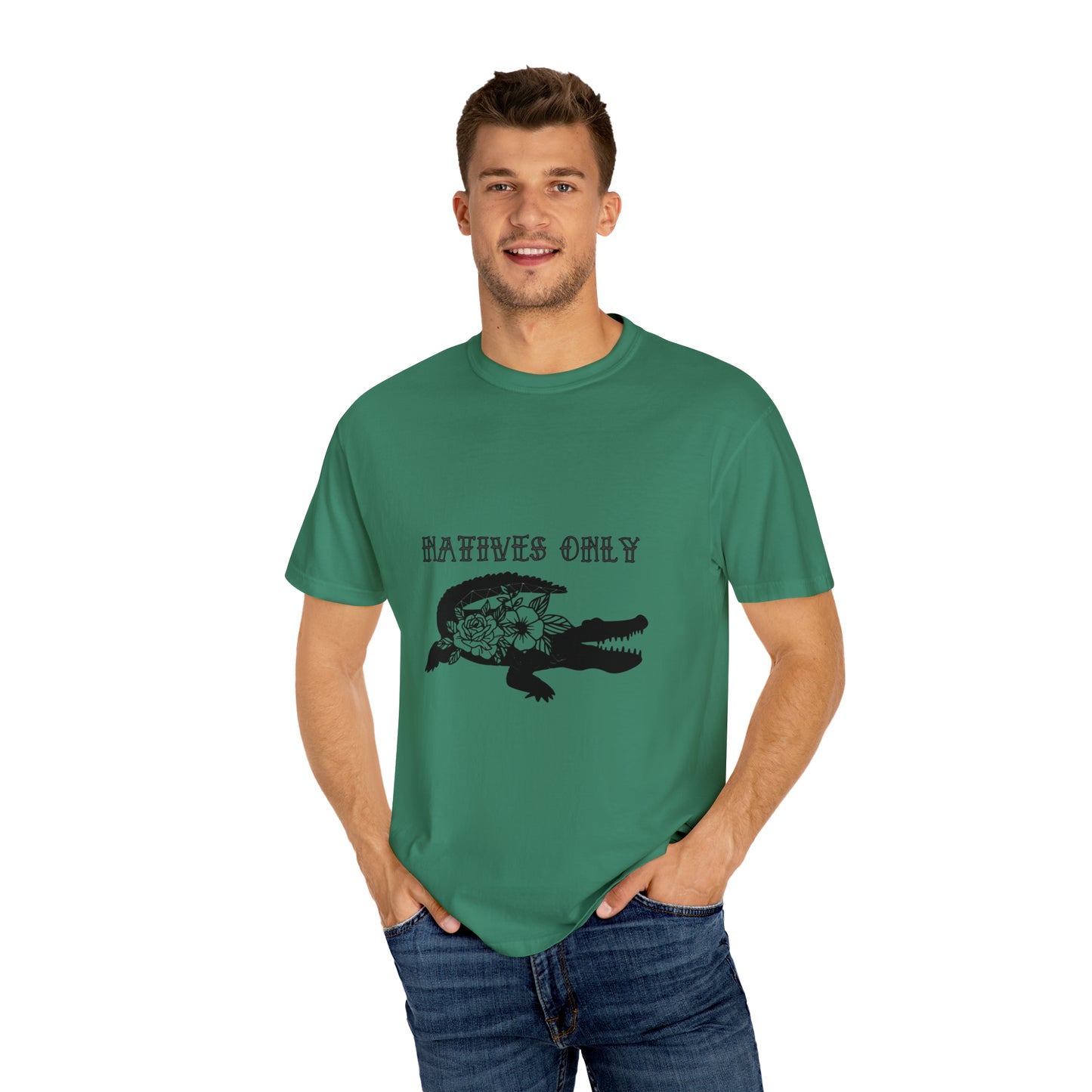 Natives Only Alligator Unisex Garment-Dyed T-shirt