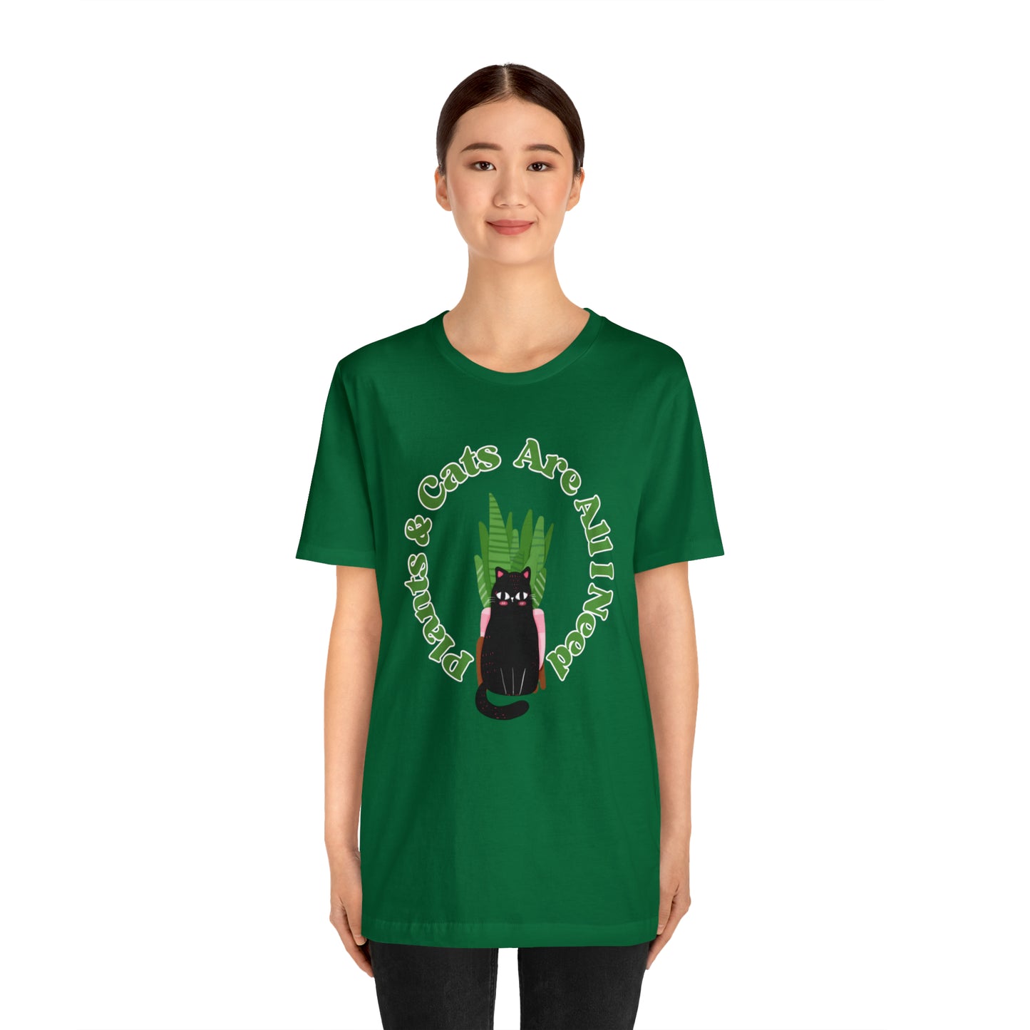 Plants & Cats Are All I Need Unisex Jersey Tee