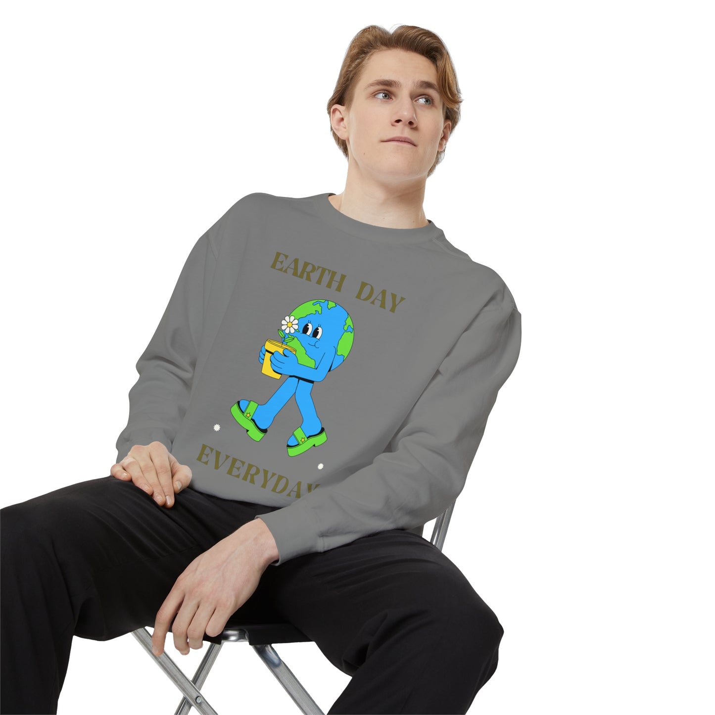Earth Day Everyday Unisex Garment-Dyed Sweatshirt