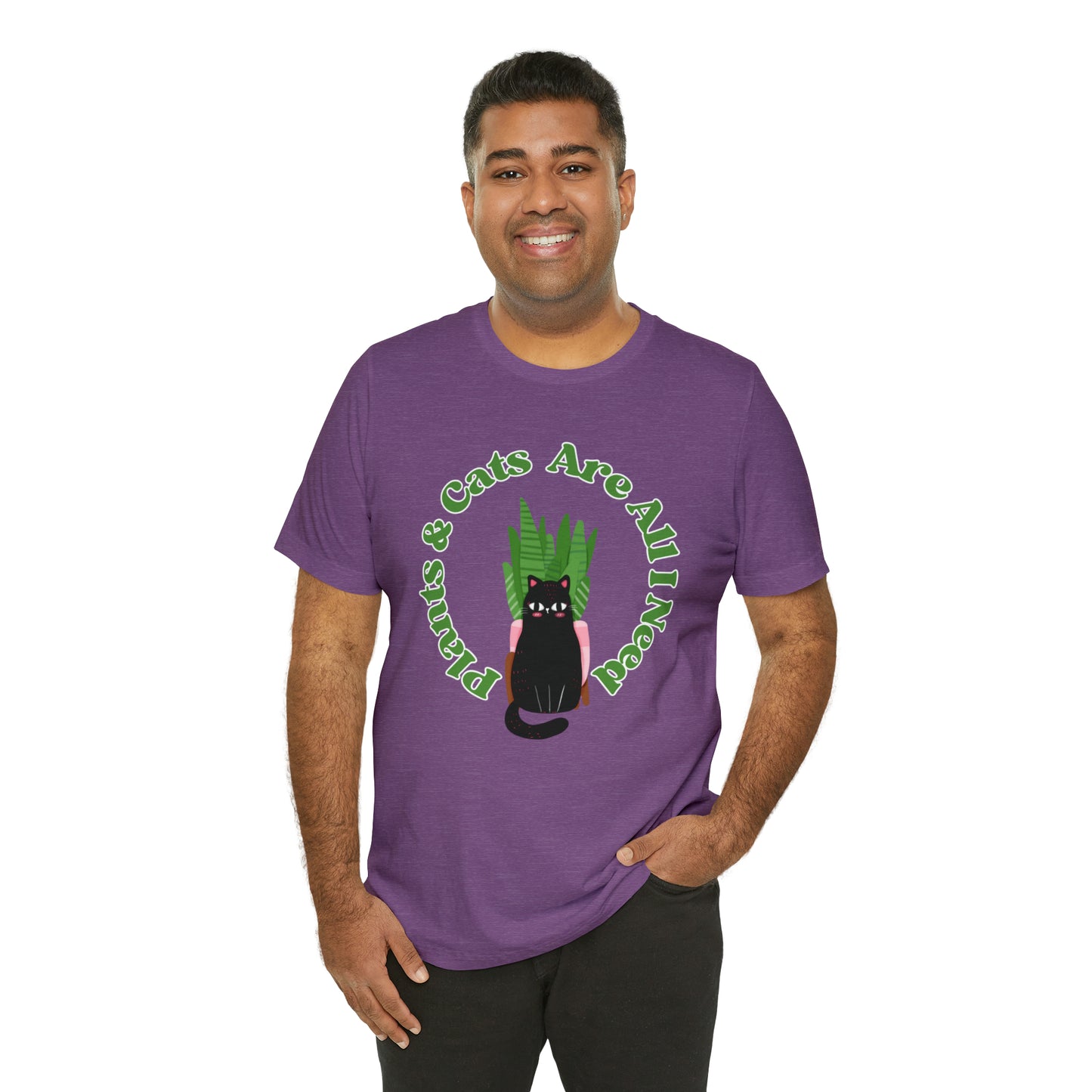 Plants & Cats Are All I Need Unisex Jersey Tee