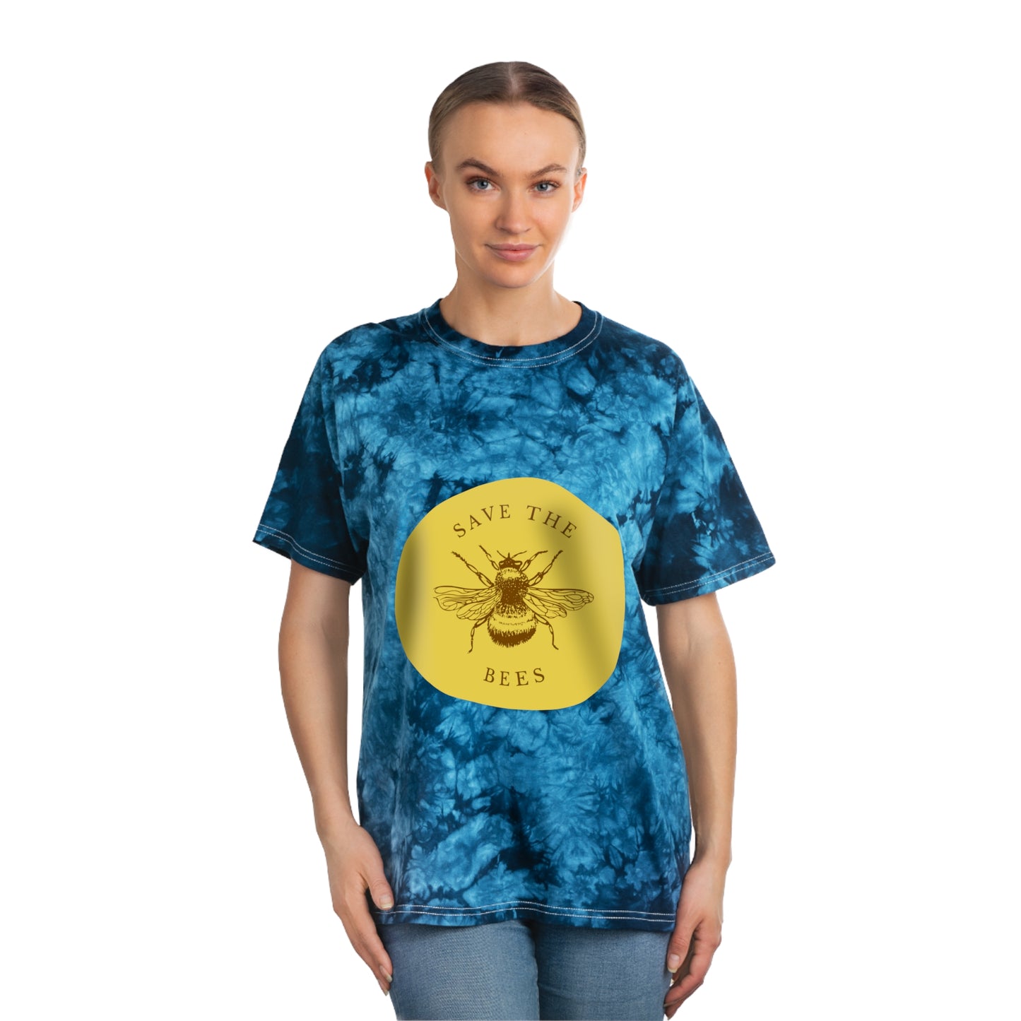 Save The Bees Tie-Dye Tee, Crystal