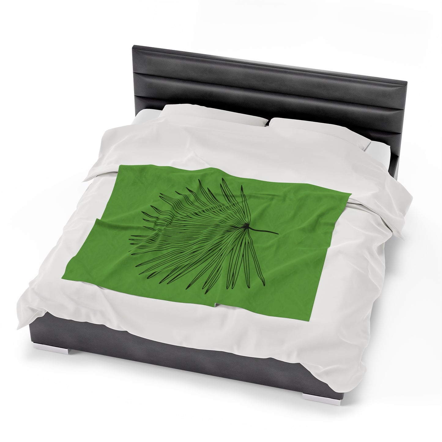 Palm Leaf Velveteen Plush Blanket