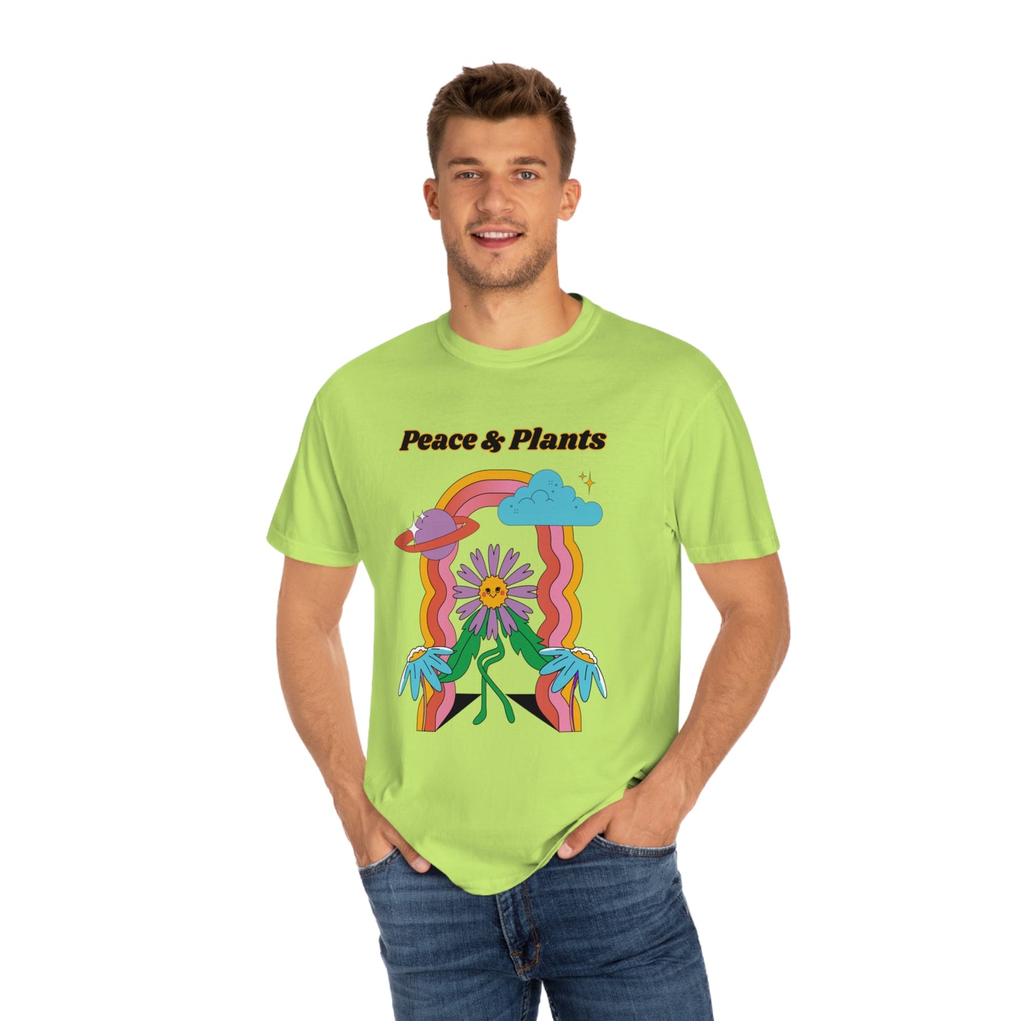 Peace & Plants Garment-Dyed T-shirt