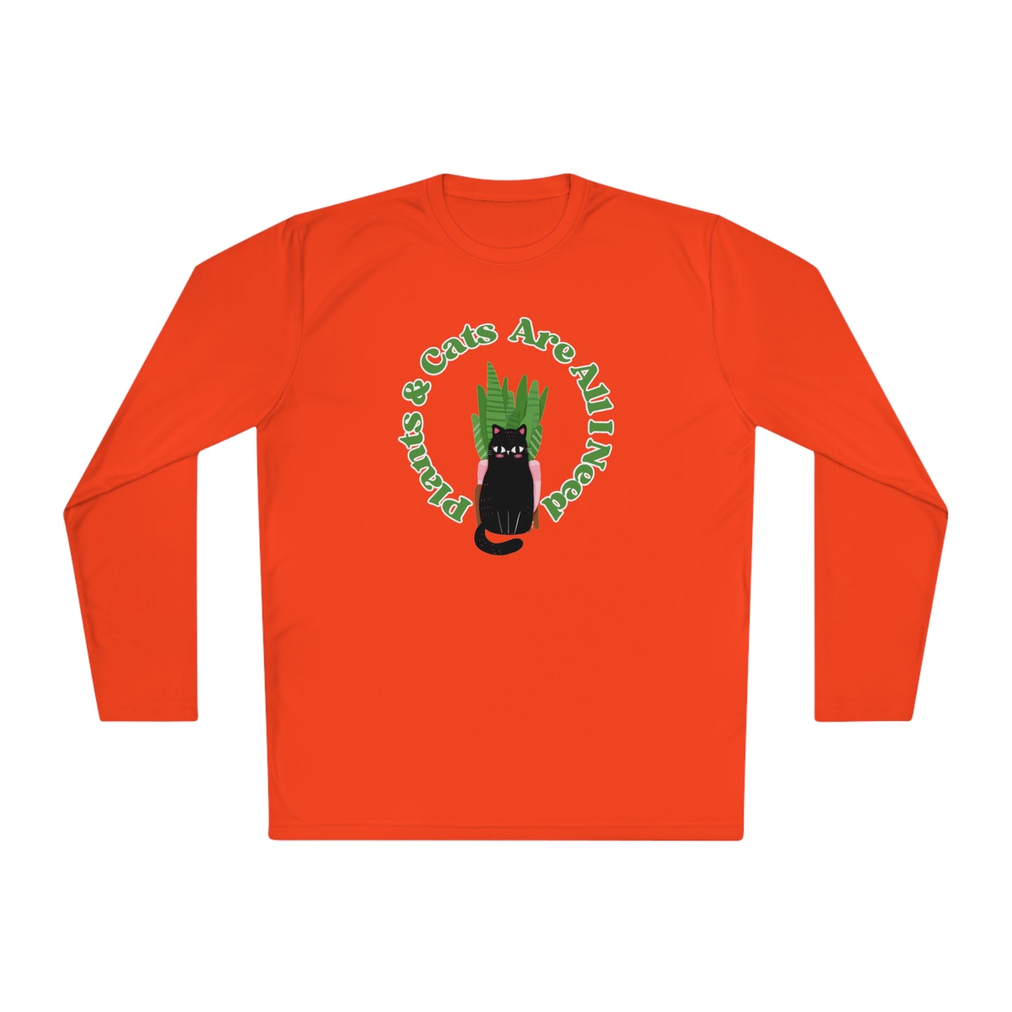 Plants & Cats Are All I Need Unisex Lightweight Long Sleeve