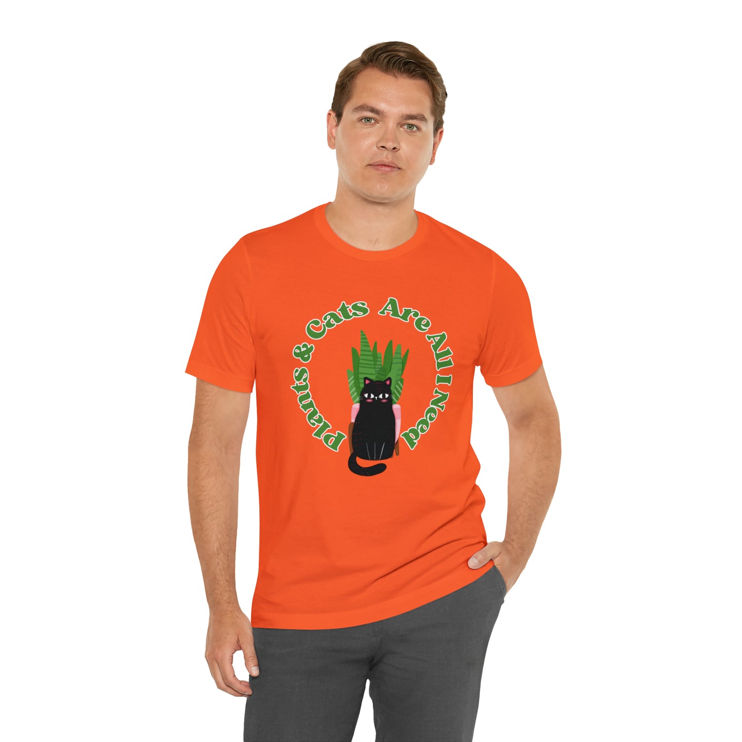 Plants & Cats Are All I Need Unisex Jersey Tee