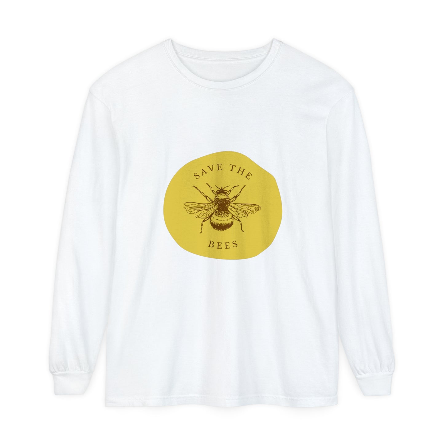 Save The Bees Unisex Garment-dyed Long Sleeve