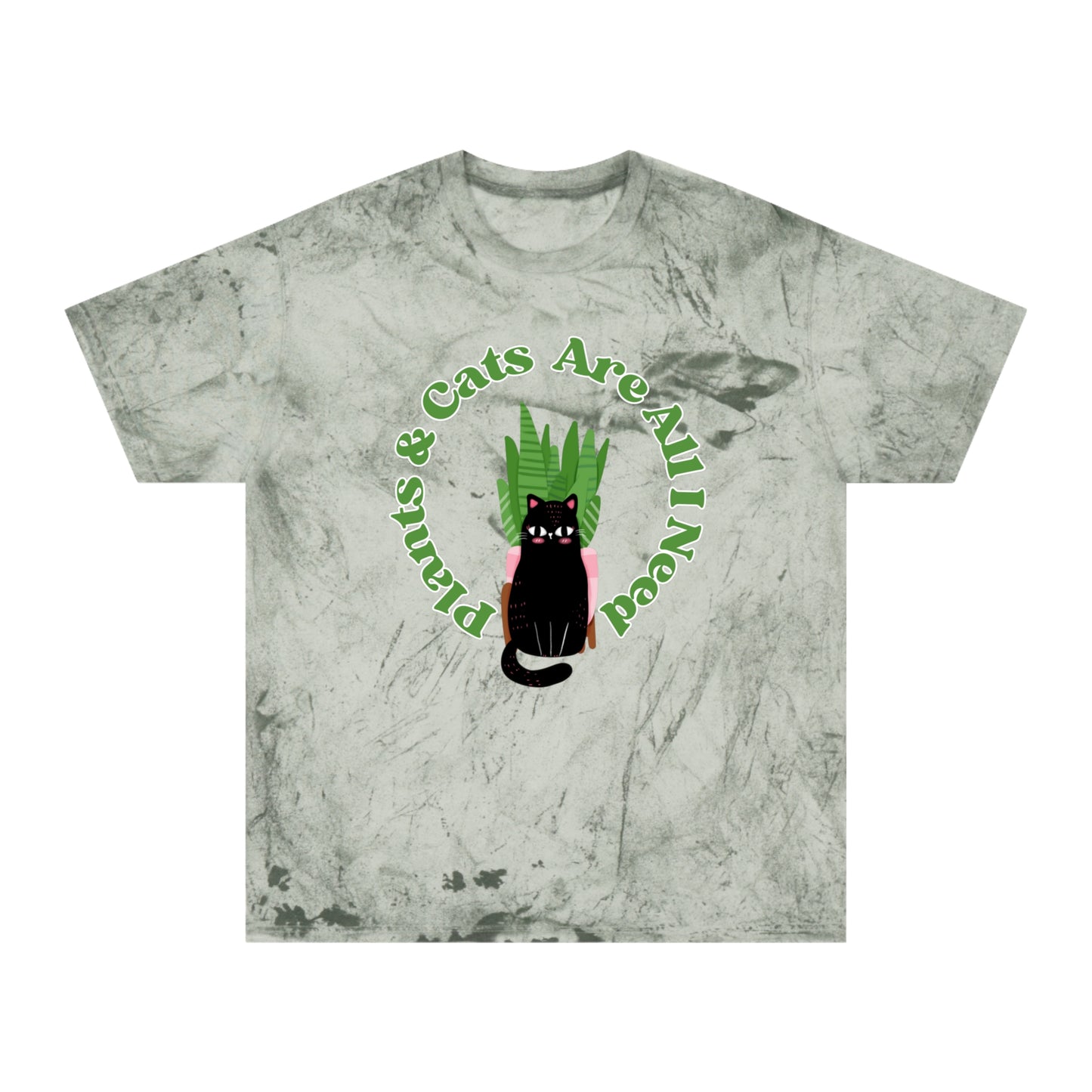Plants & Cats Are All I Need Unisex Color Blast T-Shirt