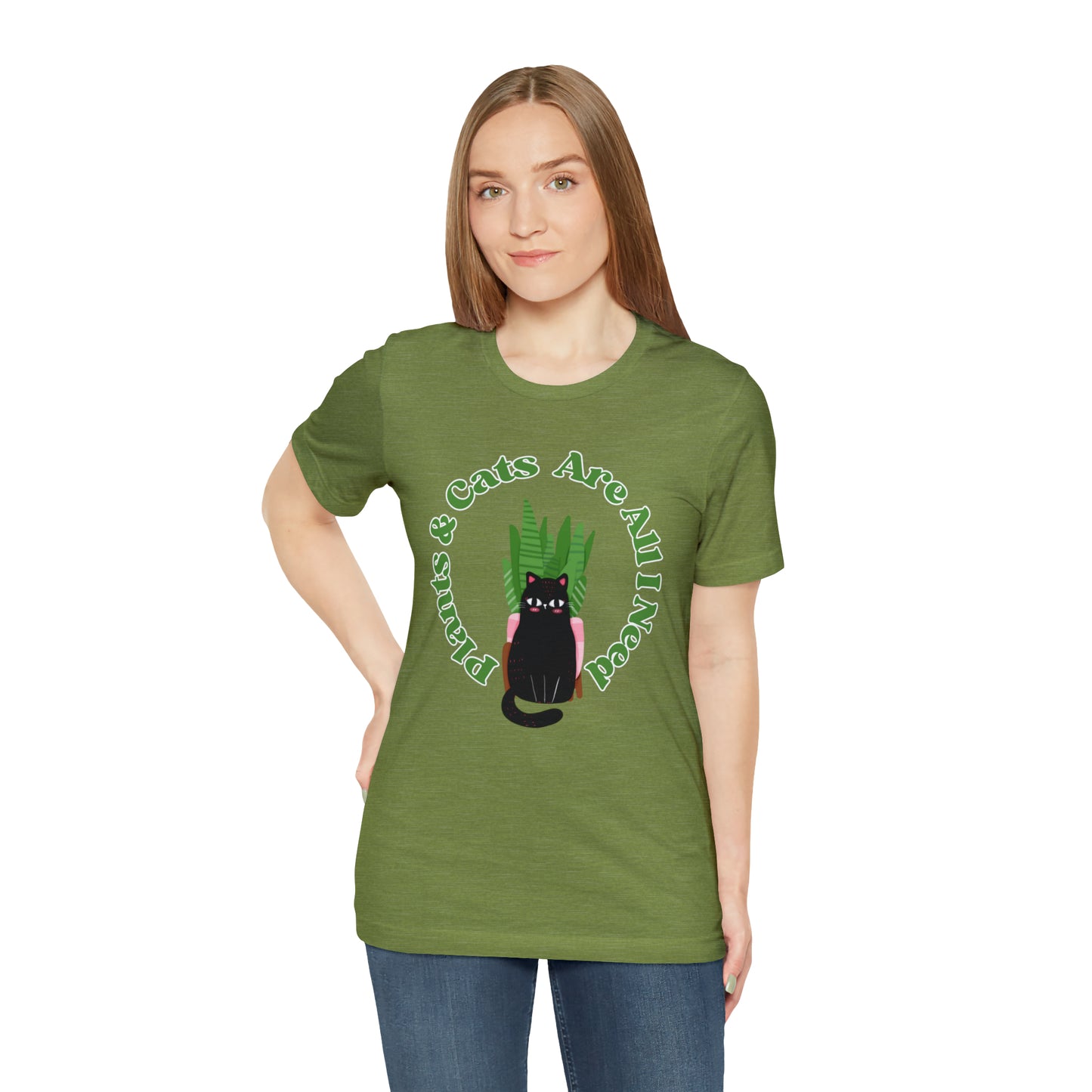 Plants & Cats Are All I Need Unisex Jersey Tee