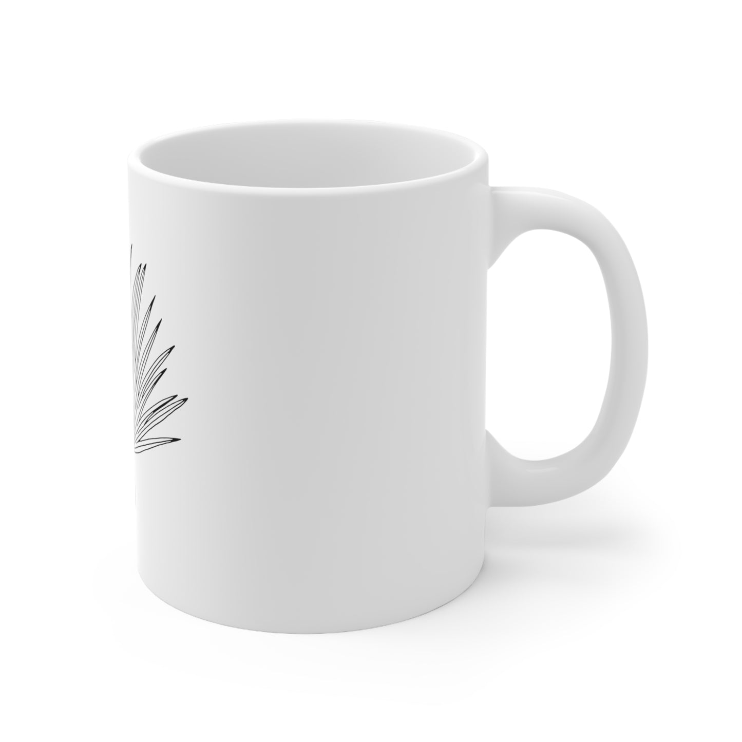 Palm Leaf Ceramic Mug