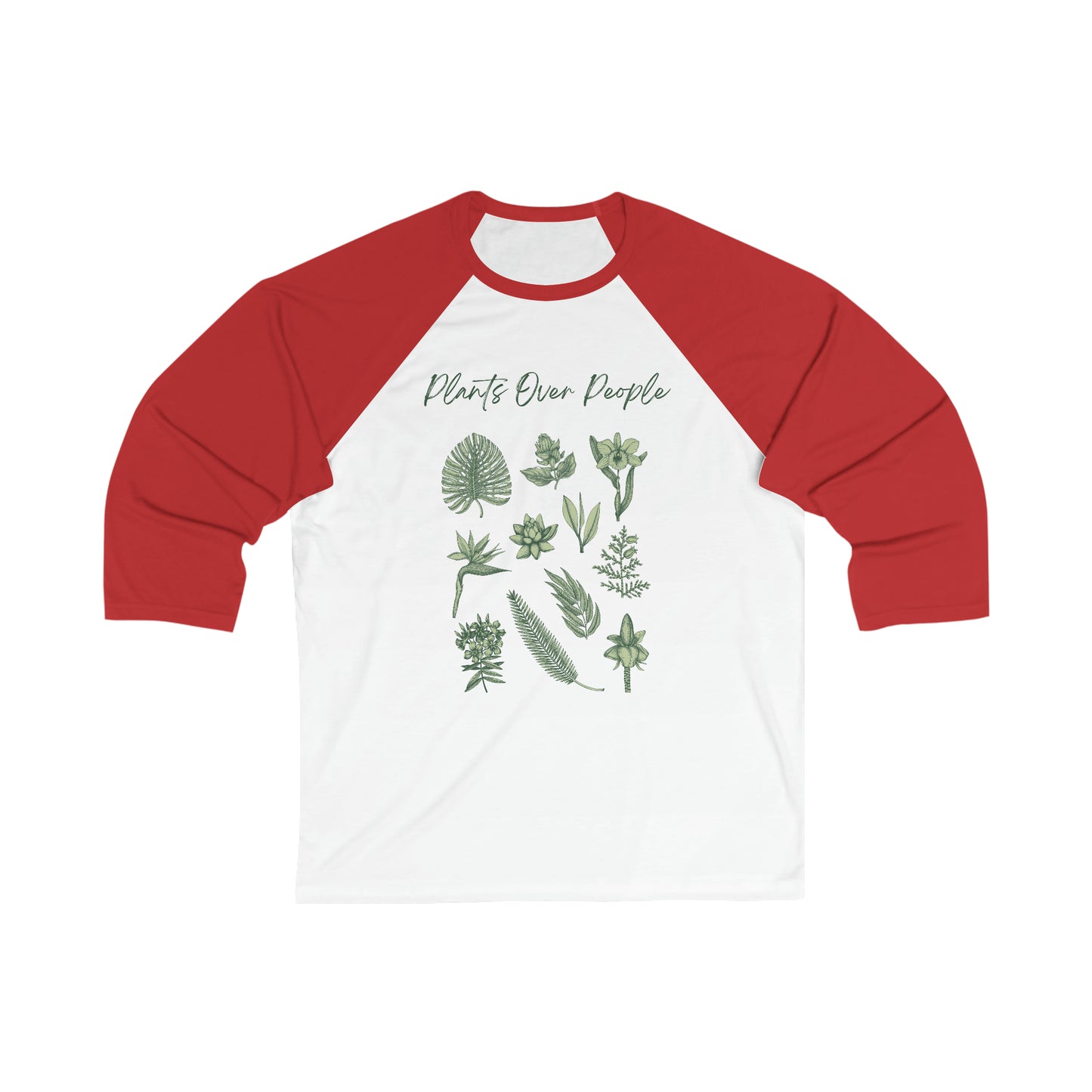 Plants Over People Unisex Baseball Tee