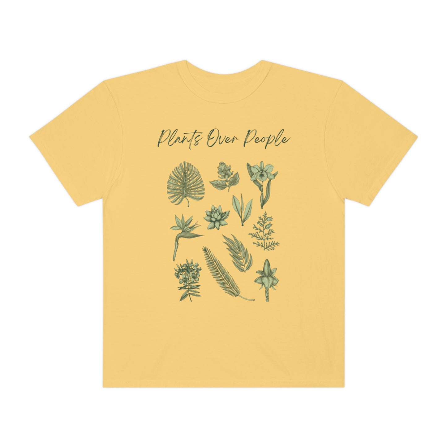 Plants Over People Unisex Garment-Dyed T-shirt