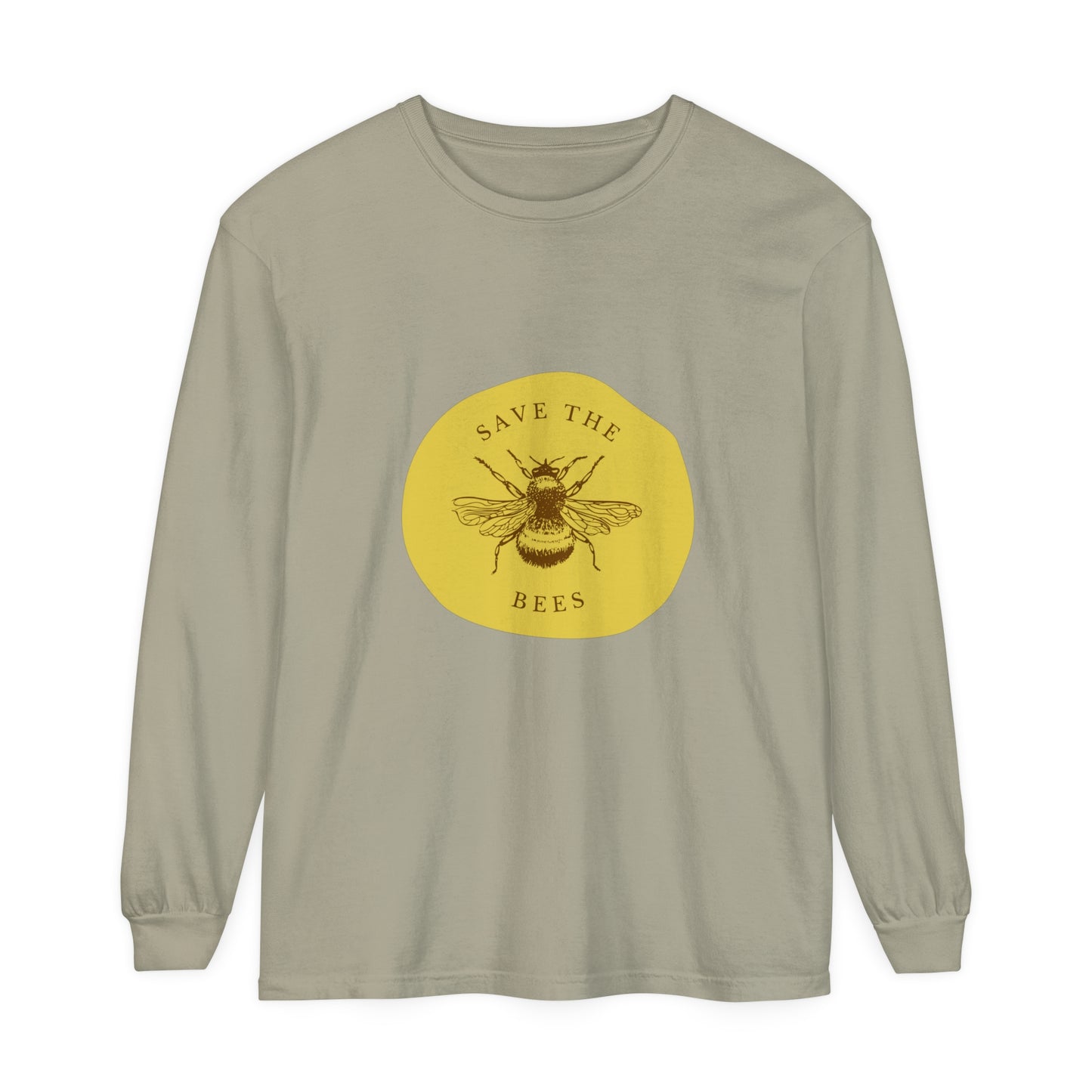 Save The Bees Unisex Garment-dyed Long Sleeve