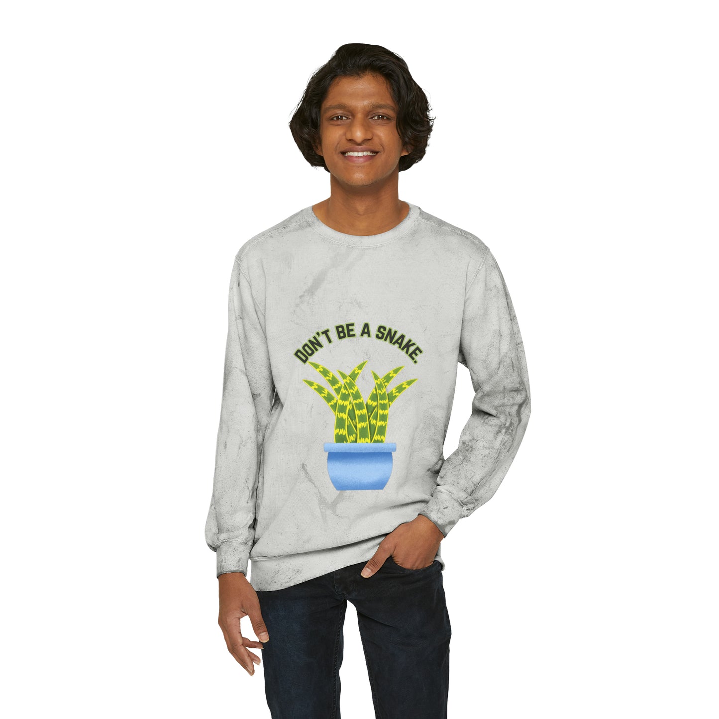 Don't Be A Snake Unisex Color Blast Crewneck