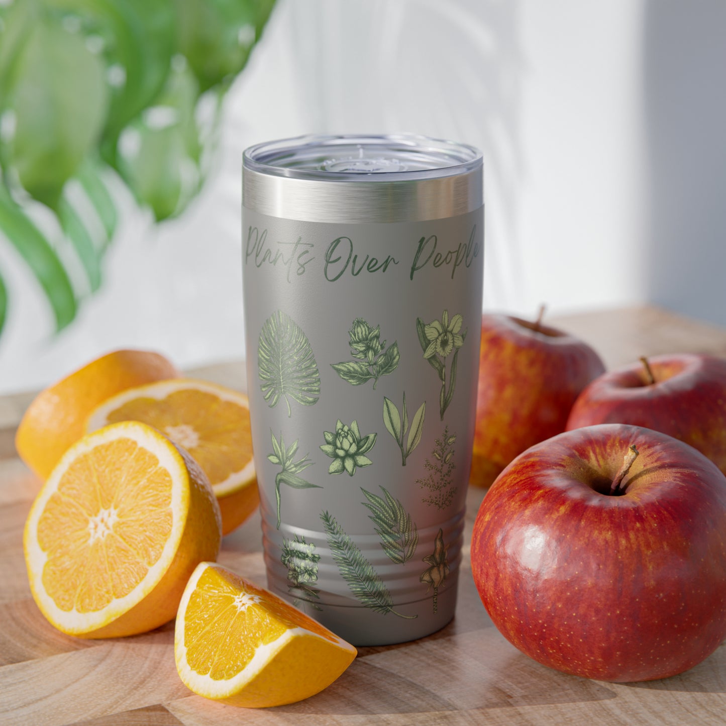 Plants Over People Ringneck Tumbler, 20oz