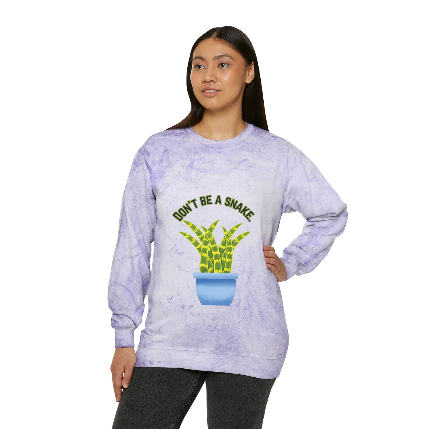 Don't Be A Snake Unisex Color Blast Crewneck