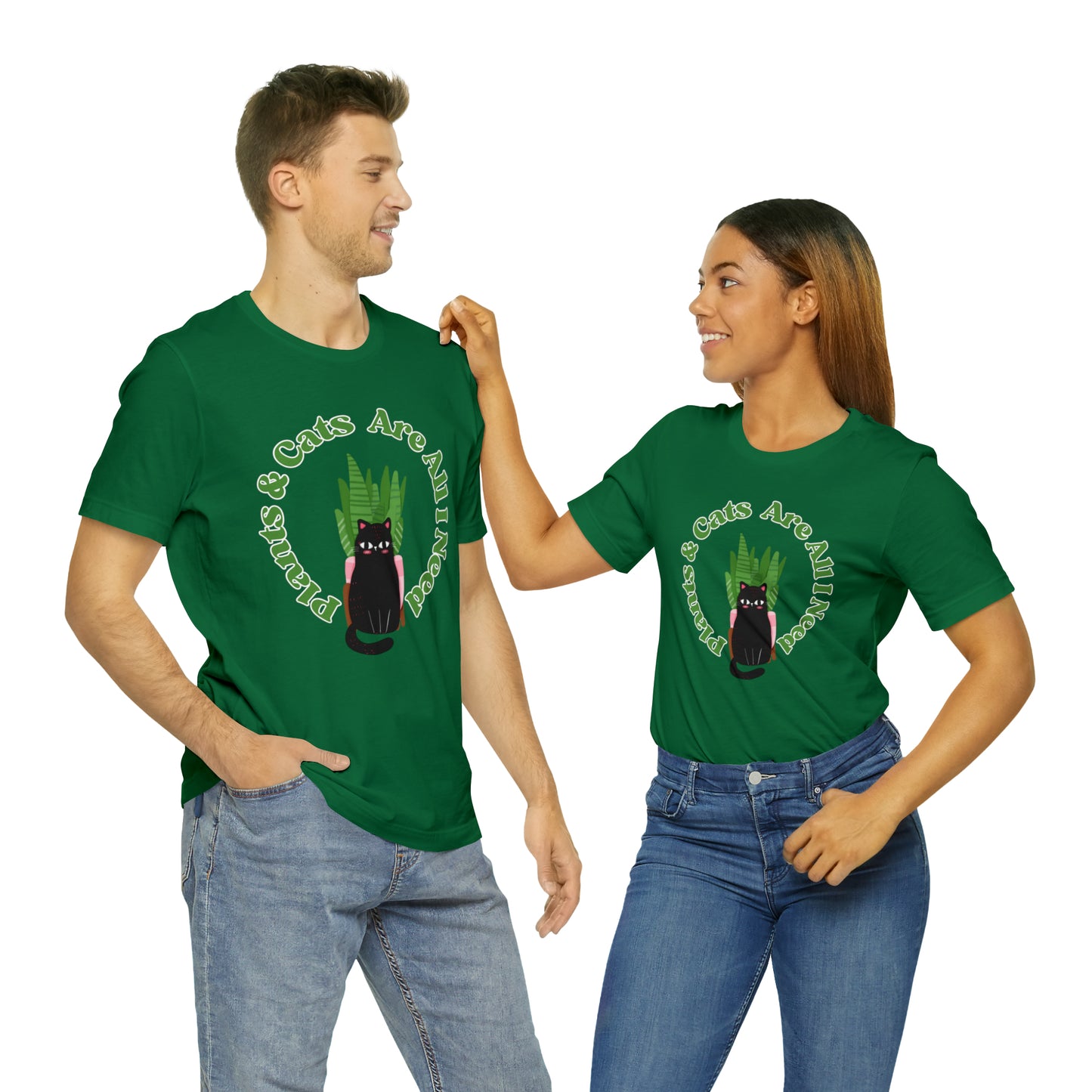 Plants & Cats Are All I Need Unisex Jersey Tee