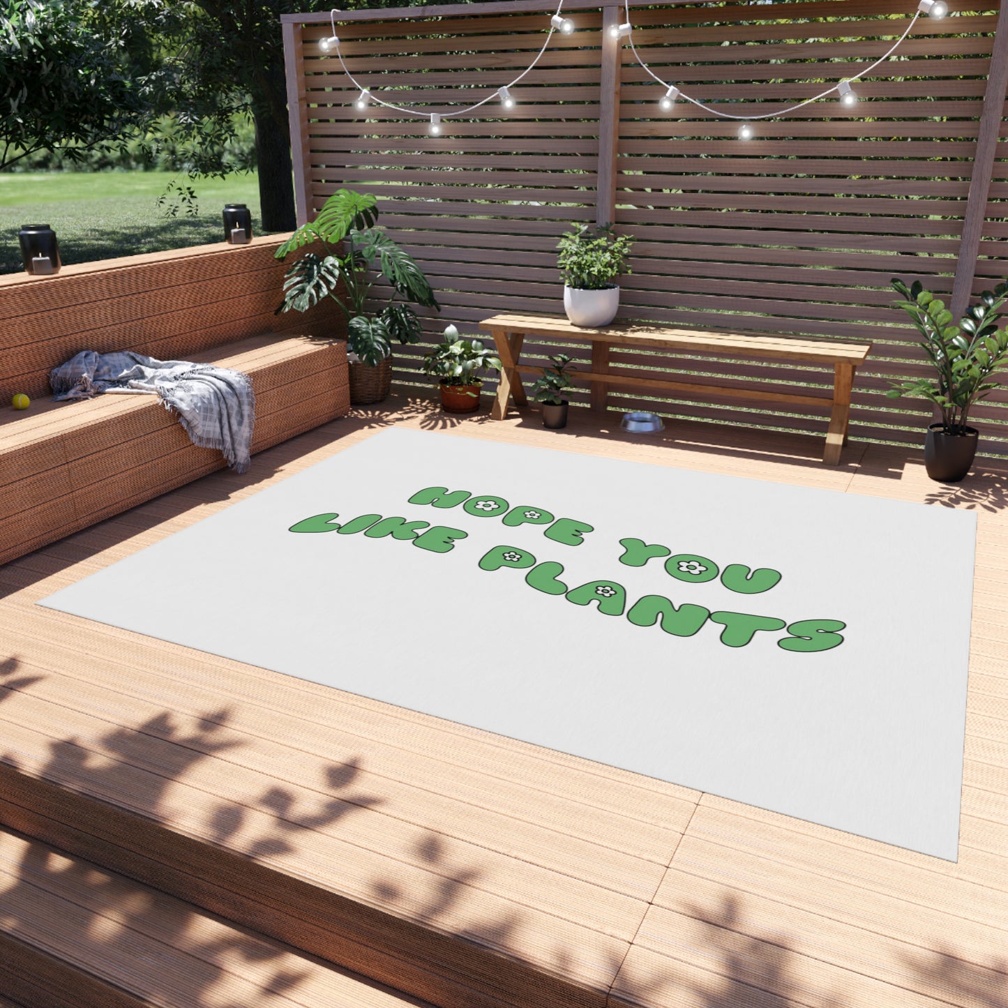 Hope You Like Plants Outdoor Rug