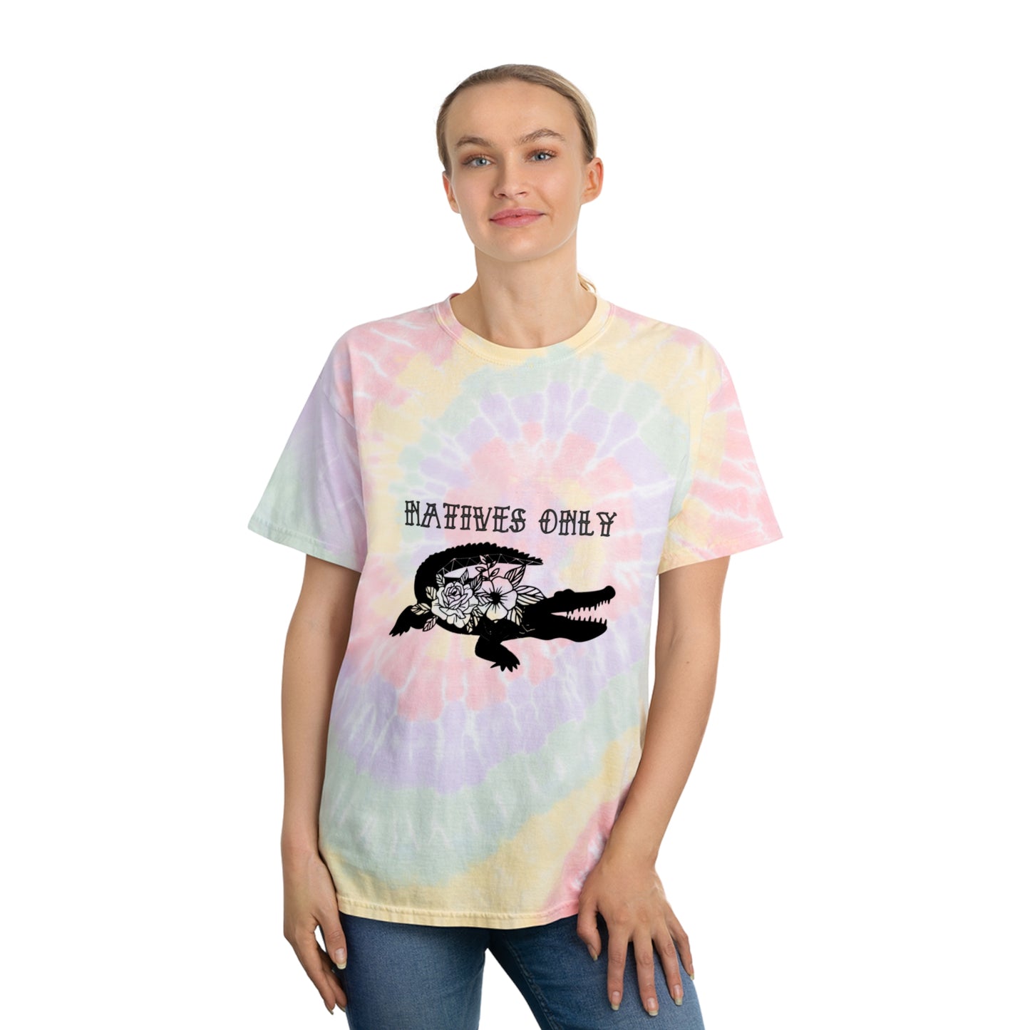 Natives Only Alligator Tie-Dye Tee, Spiral