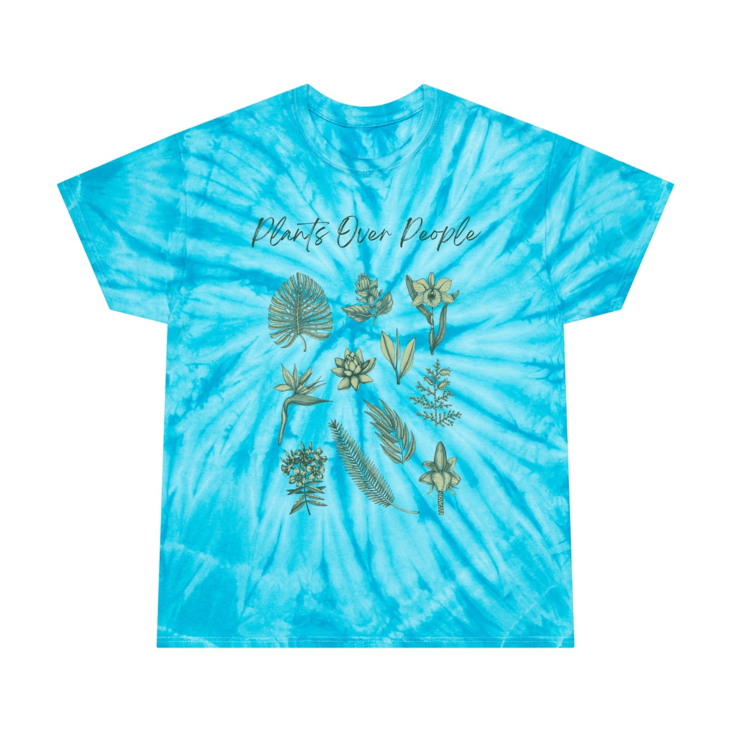 Plants Over People Tie-Dye Tee, Cyclone