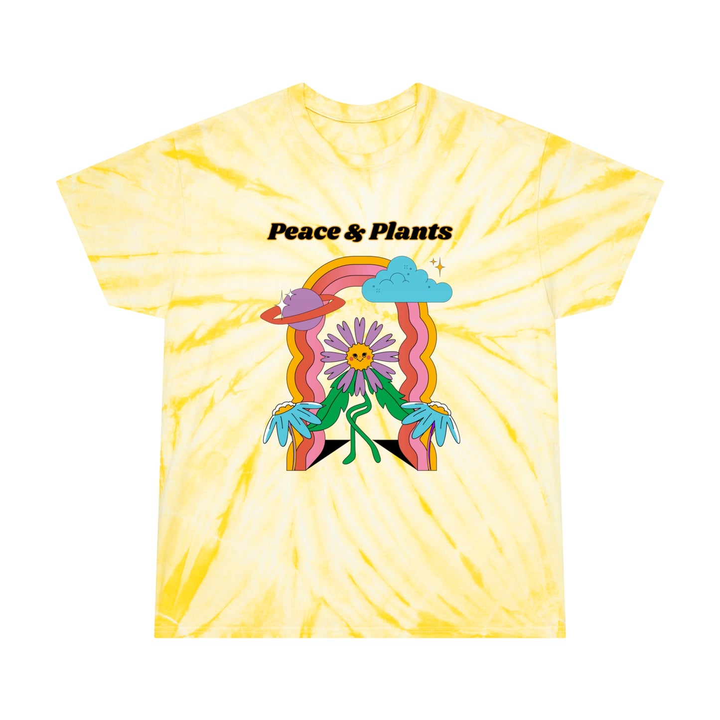 Peace & Plants Tie-Dye Tee, Cyclone