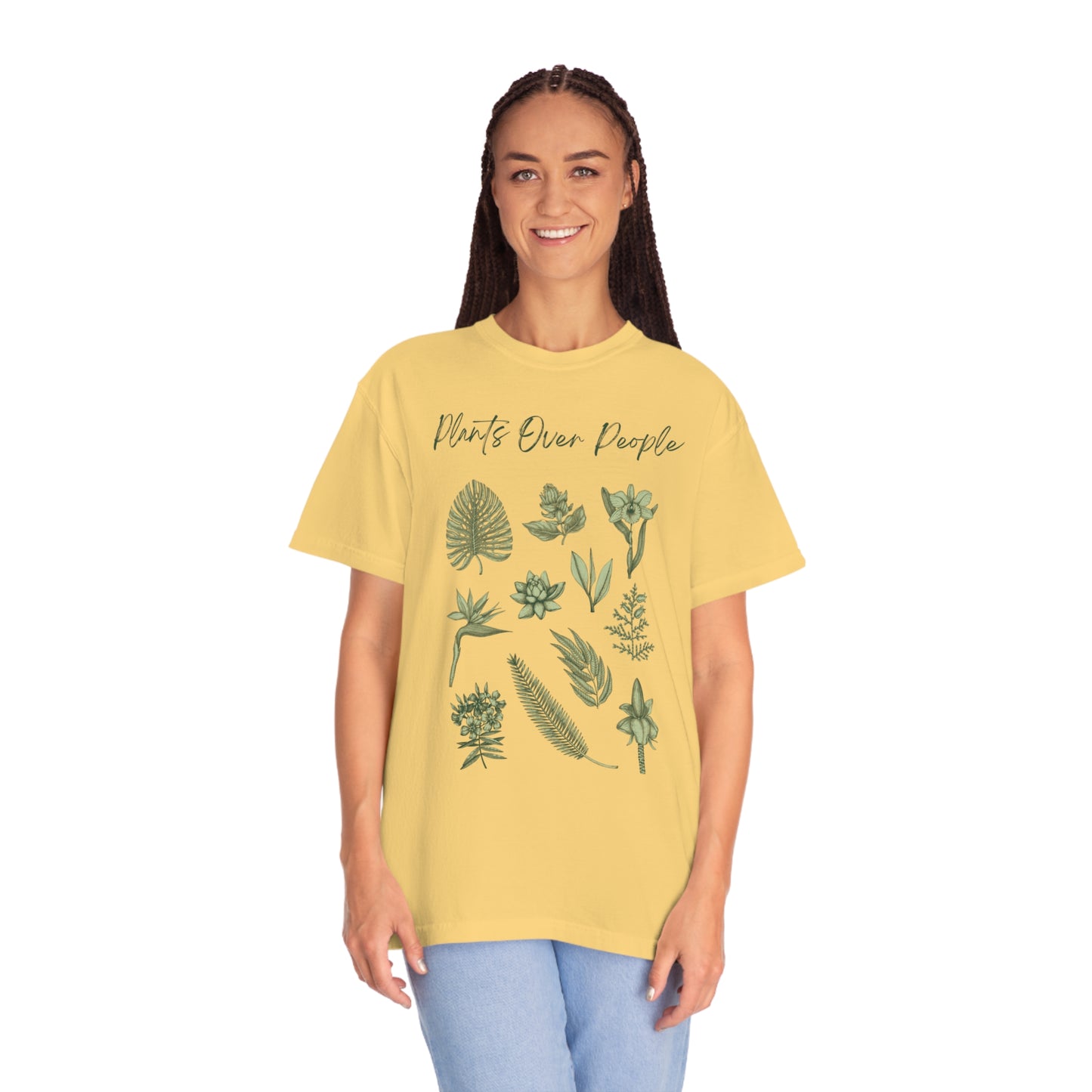 Plants Over People Unisex Garment-Dyed T-shirt