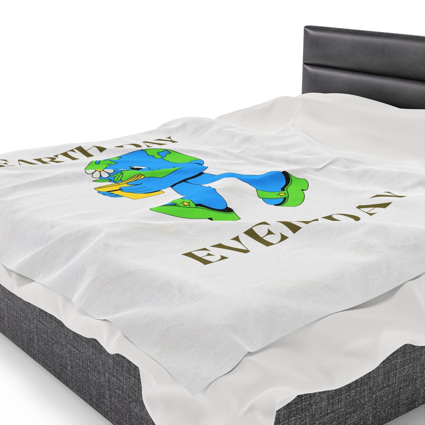 Earth Day Everyday Velveteen Plush Blanket