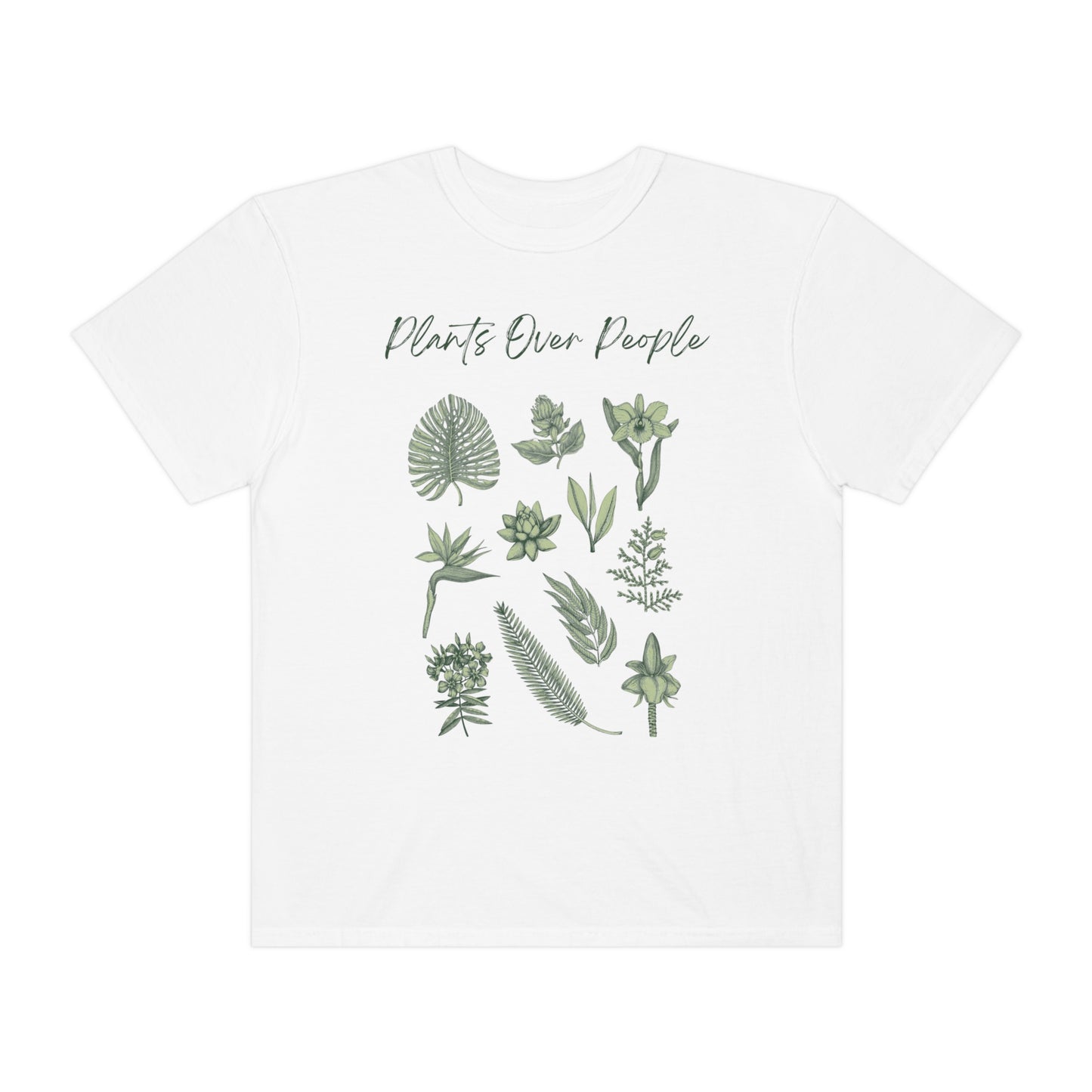 Plants Over People Unisex Garment-Dyed T-shirt