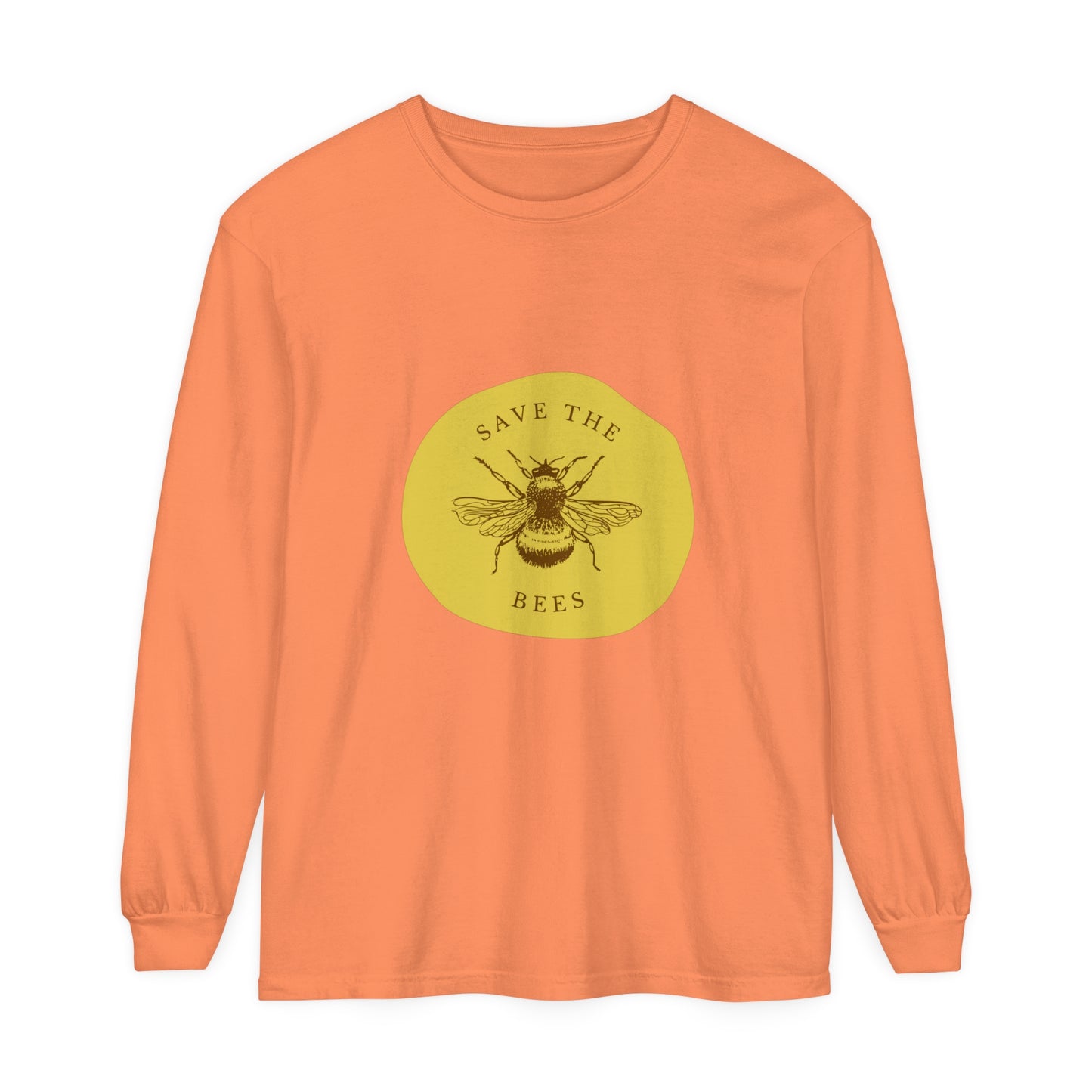 Save The Bees Unisex Garment-dyed Long Sleeve