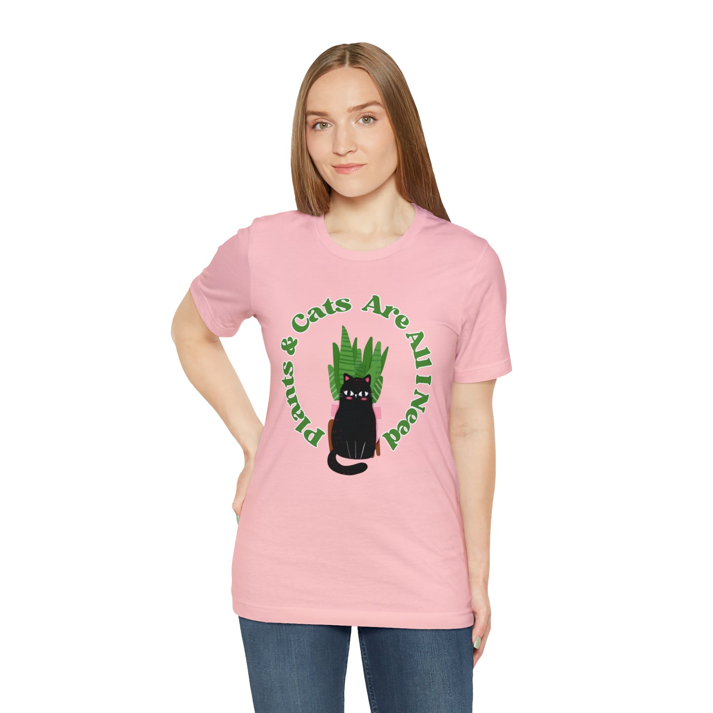 Plants & Cats Are All I Need Unisex Jersey Tee