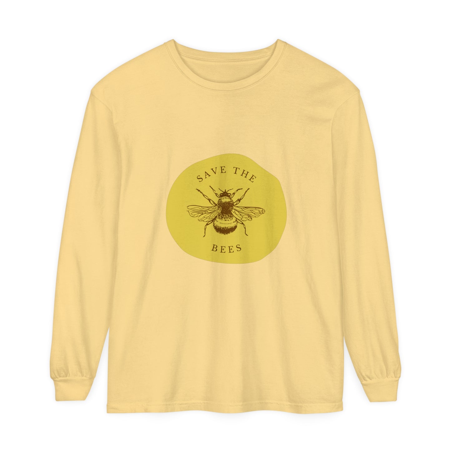 Save The Bees Unisex Garment-dyed Long Sleeve