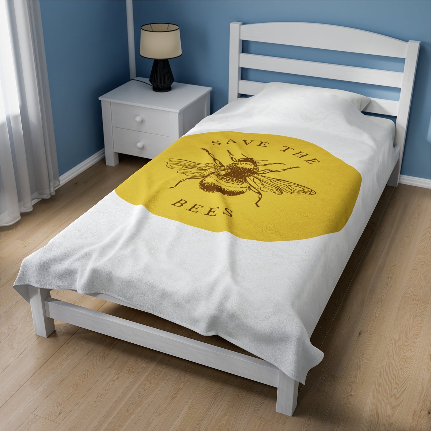 Save The Bees Velveteen Plush Blanket