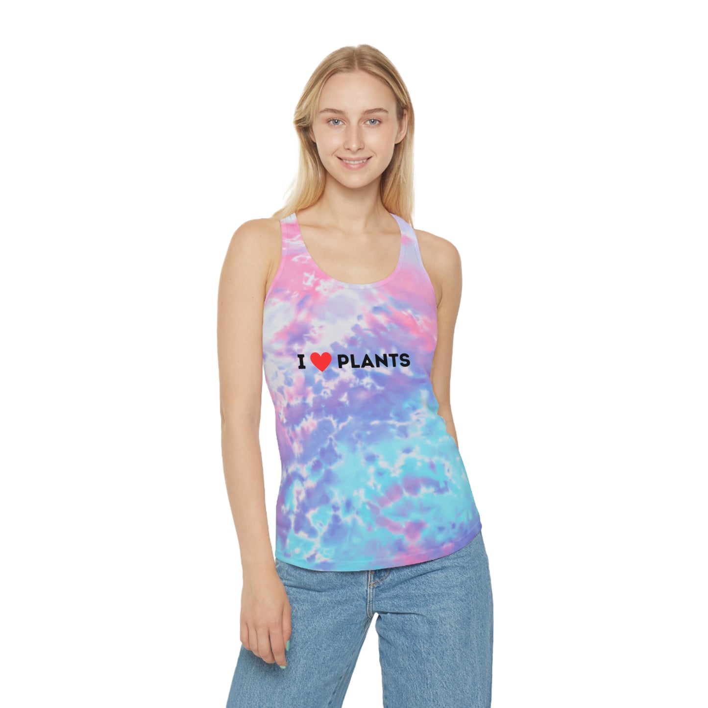 Love Plants Tie Dye Racerback Tank Top