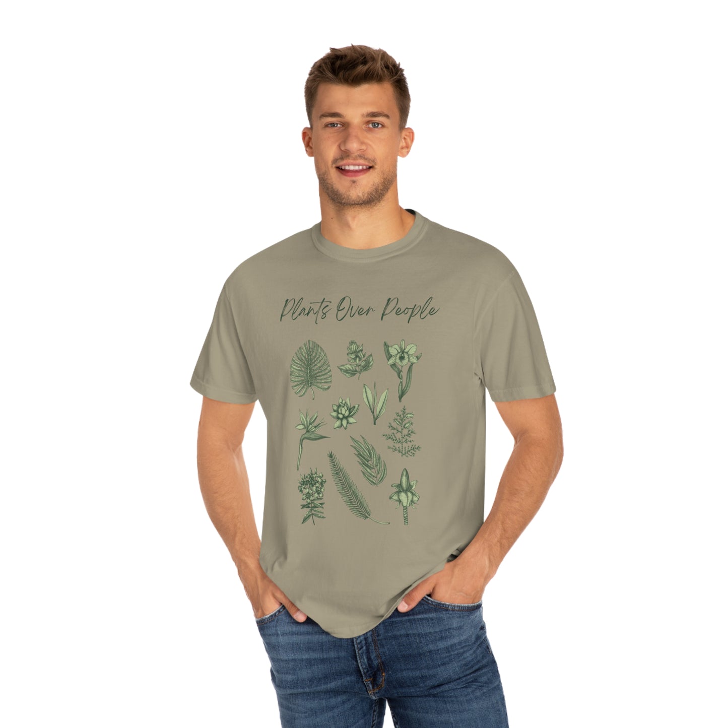 Plants Over People Unisex Garment-Dyed T-shirt
