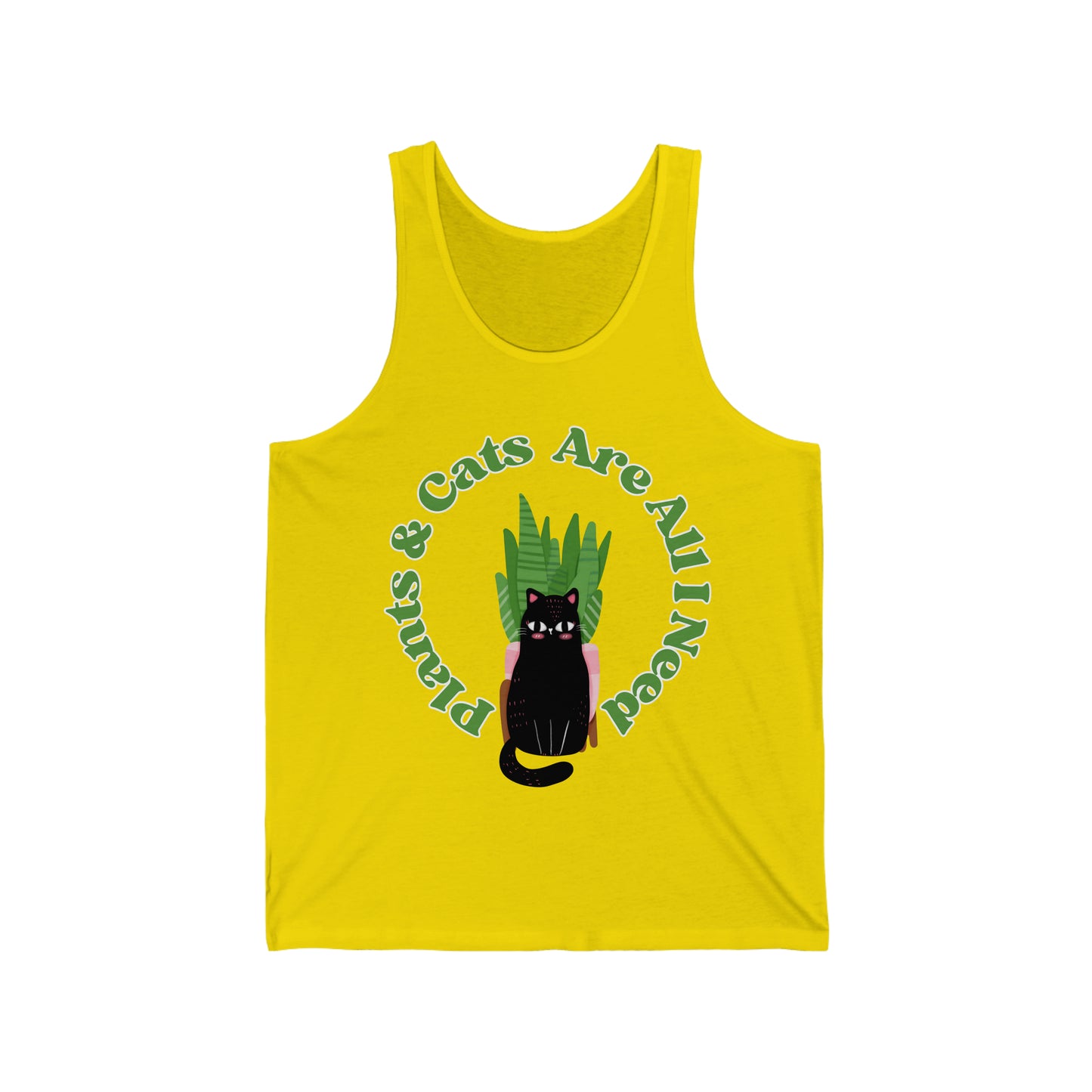 Plants & Cats Are All I Need Unisex Jersey Tank