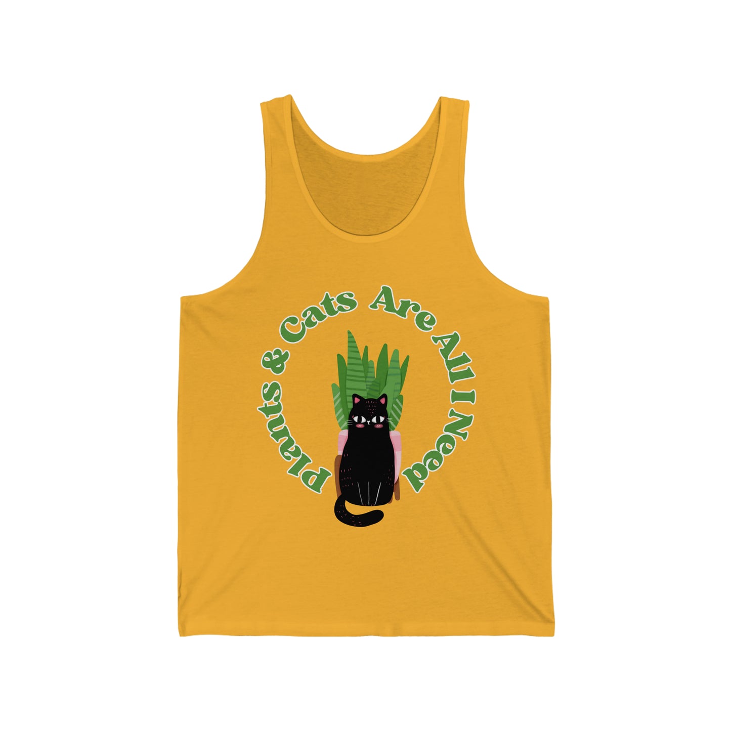 Plants & Cats Are All I Need Unisex Jersey Tank