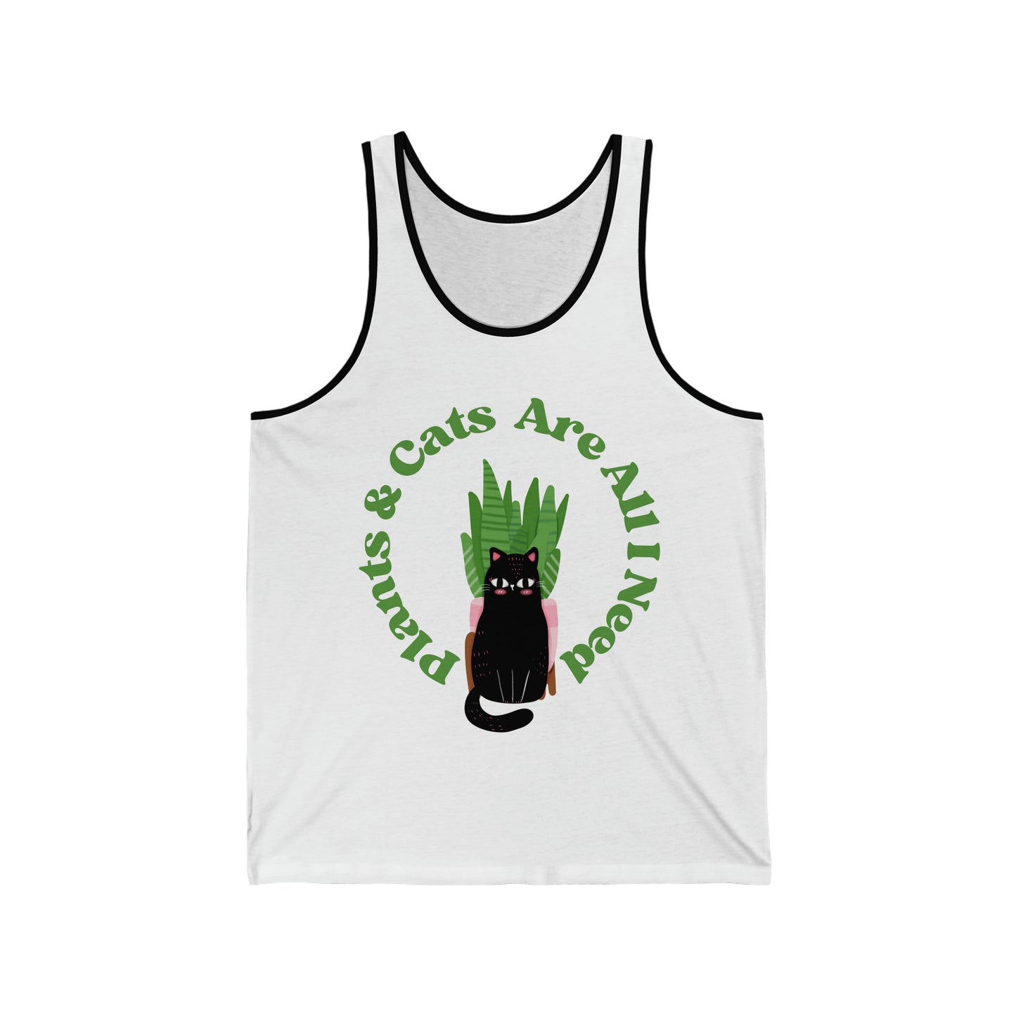 Plants & Cats Are All I Need Unisex Jersey Tank