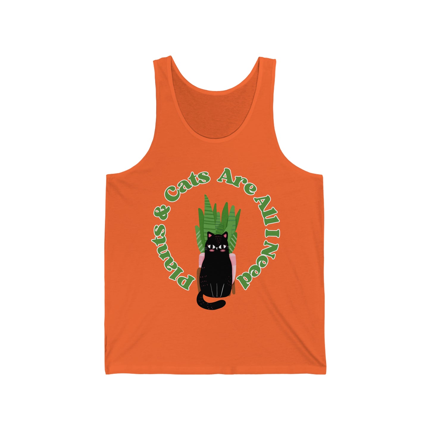 Plants & Cats Are All I Need Unisex Jersey Tank